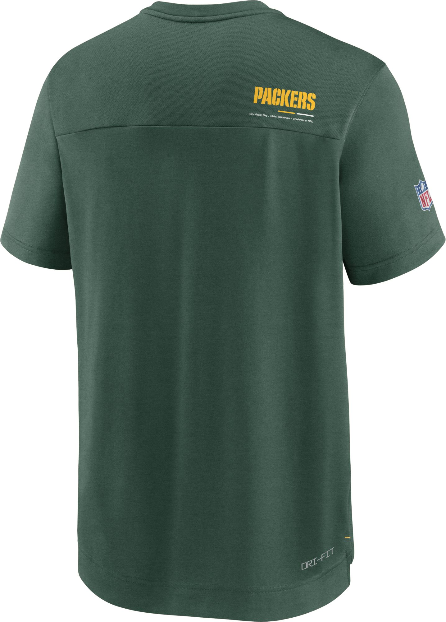 Nike Men's Green Bay Packers Sideline Coaches Green T-Shirt product image