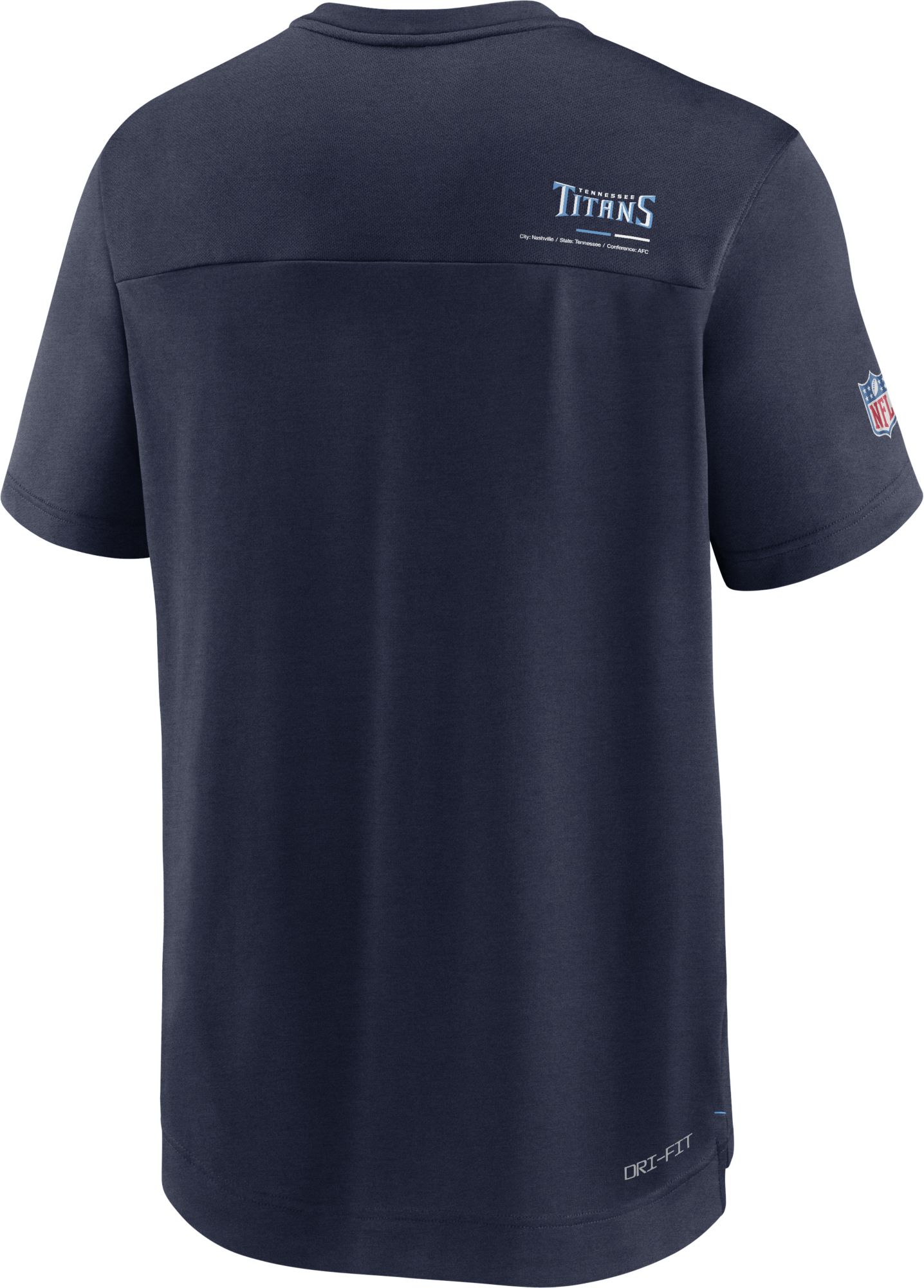 Nike Men's Tennessee Titans Sideline Coaches Navy T-Shirt product image