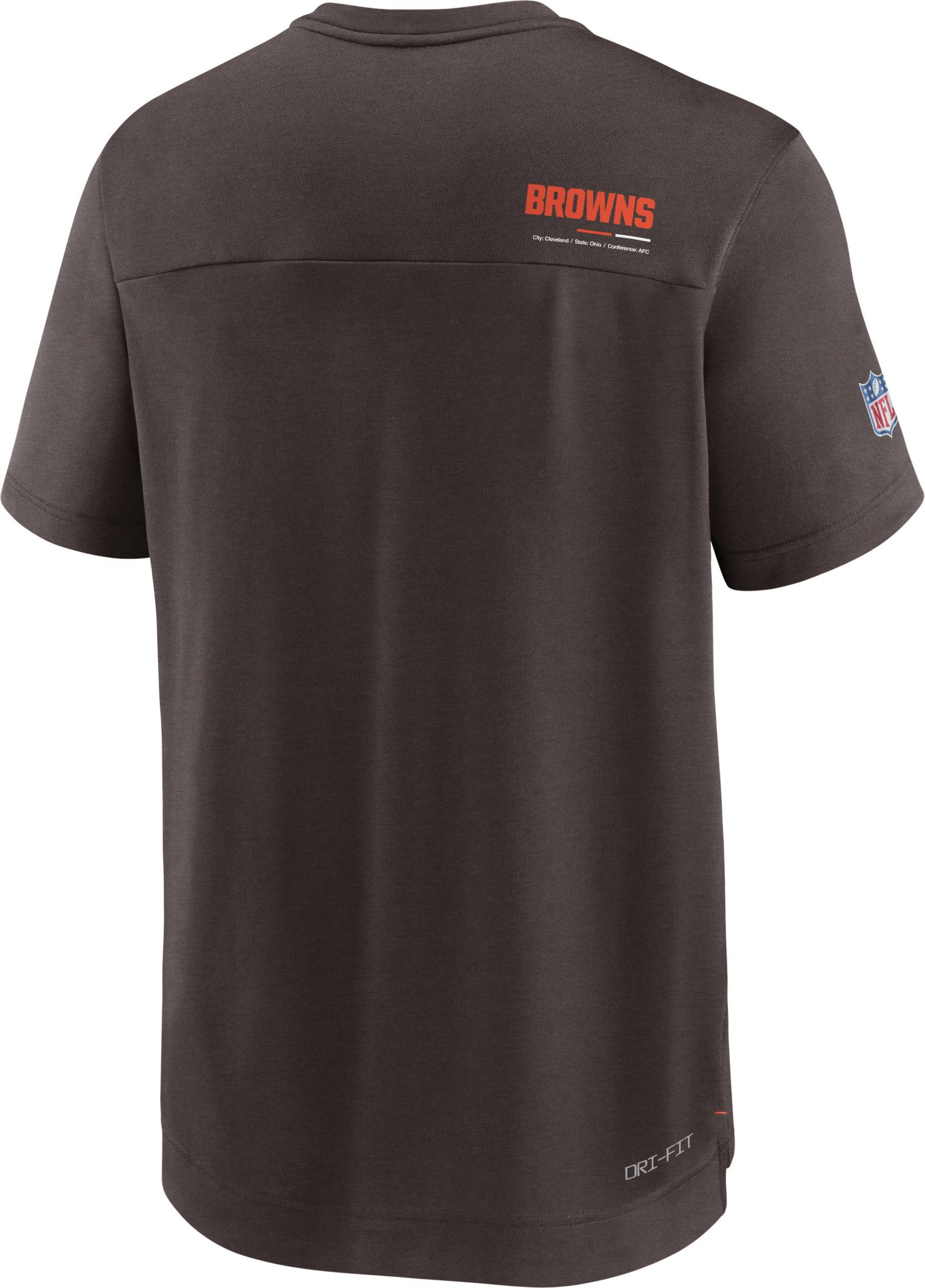 Nike Men's Cleveland Browns Sideline Coaches Brown T-Shirt product image