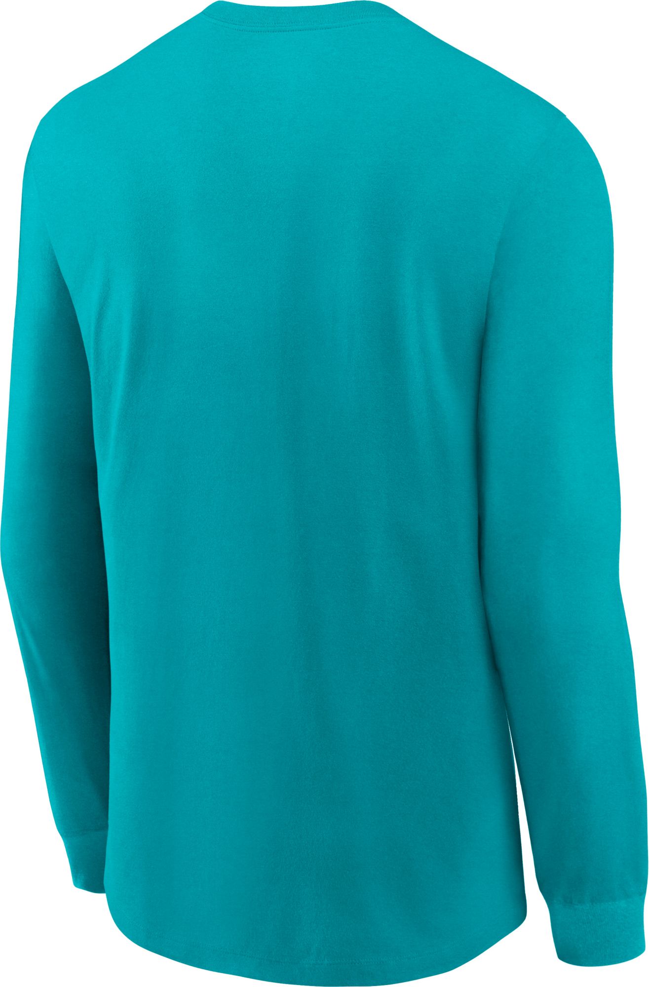 Nike Men's Miami Dolphins Sideline Dri-FIT Team Issue Long Sleeve Aqua T-Shirt product image