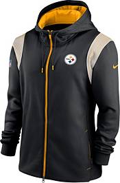Nike Men's Pittsburgh Steelers Sideline Therma-FIT Full-Zip Black Hoodie product image