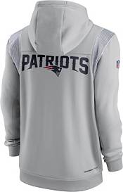 Nike Men's New England Patriots Sideline Therma-FIT Full-Zip Grey Hoodie product image