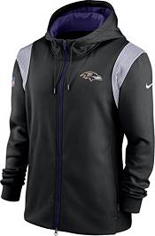 Nike Men's Baltimore Ravens Sideline Therma-FIT Full-Zip Black Hoodie product image