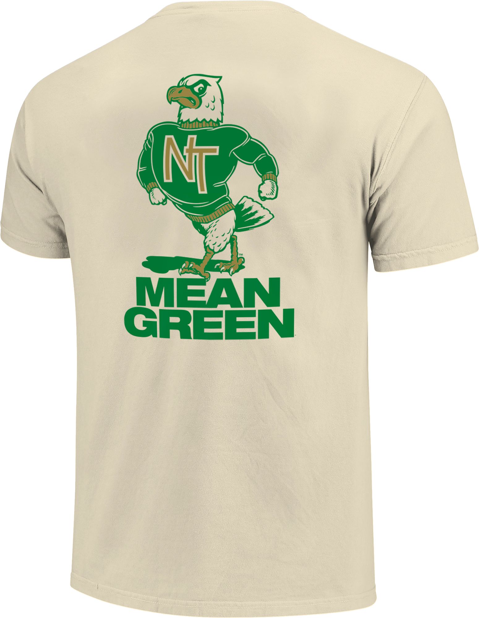 Image One Men's North Texas Mean Green Retro Mascot Ivory T-Shirt product image