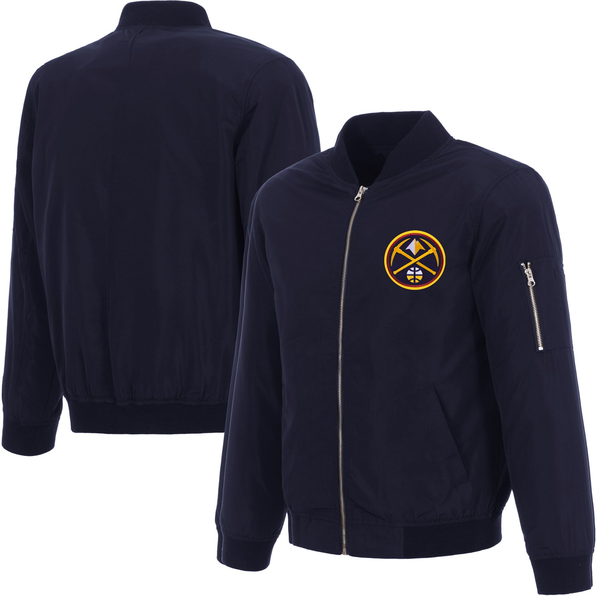JH Design Men's Denver Nuggets Navy Bomber Jacket product image