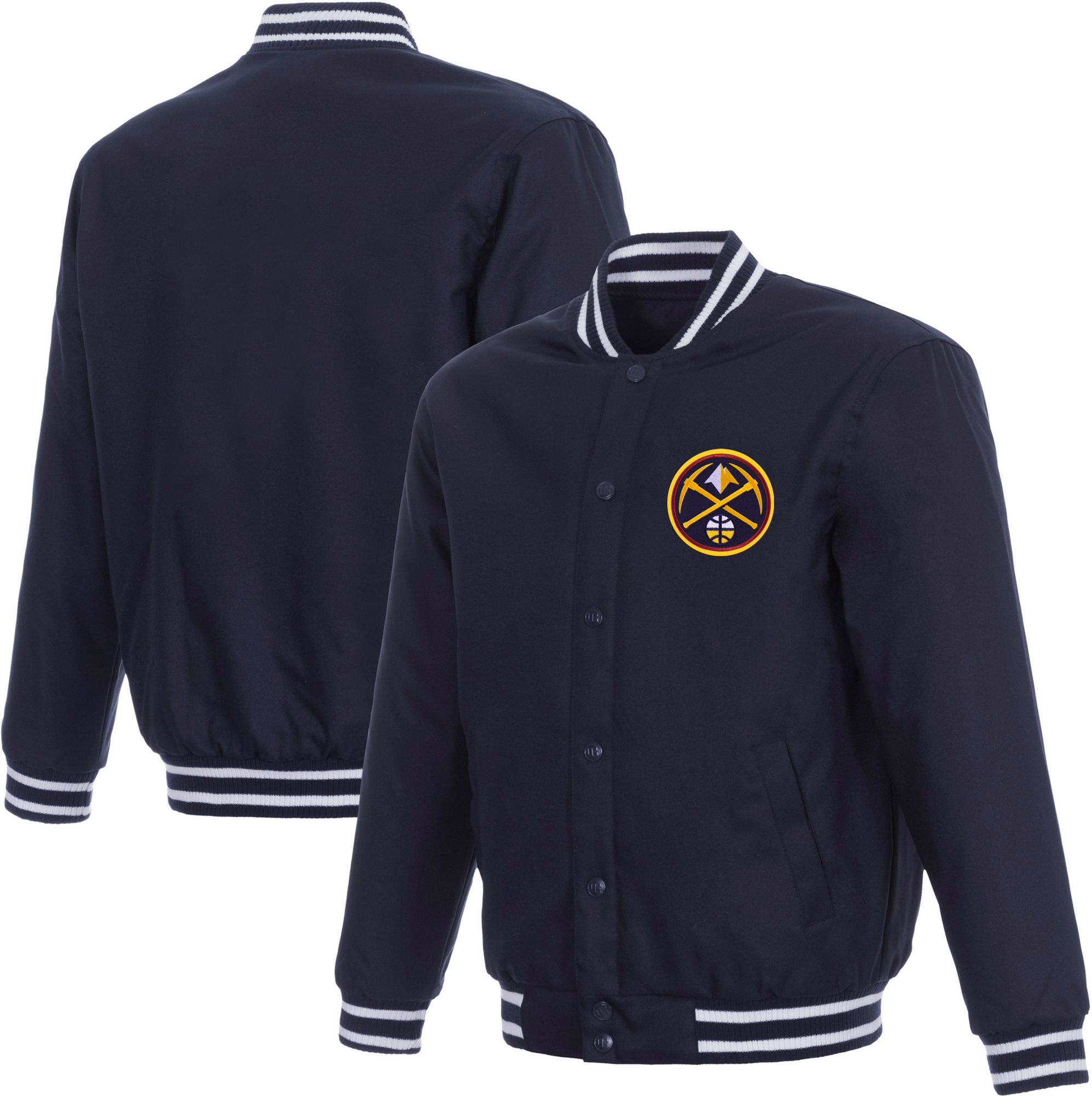 JH Design Men's Denver Nuggets Navy Twill Jacket product image