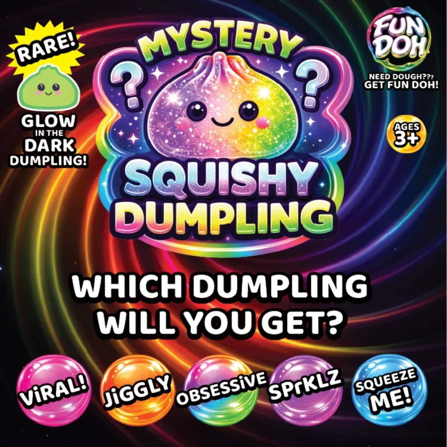 Fun Doh Squishy Mystery Dumpling Toy product image