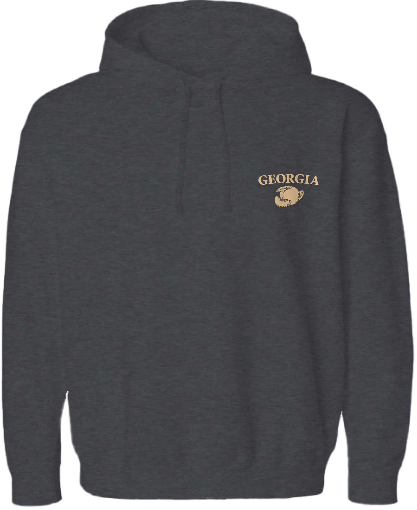 New World Graphics Adult Georgia State Grey Peaches Pullover Hoodie product image