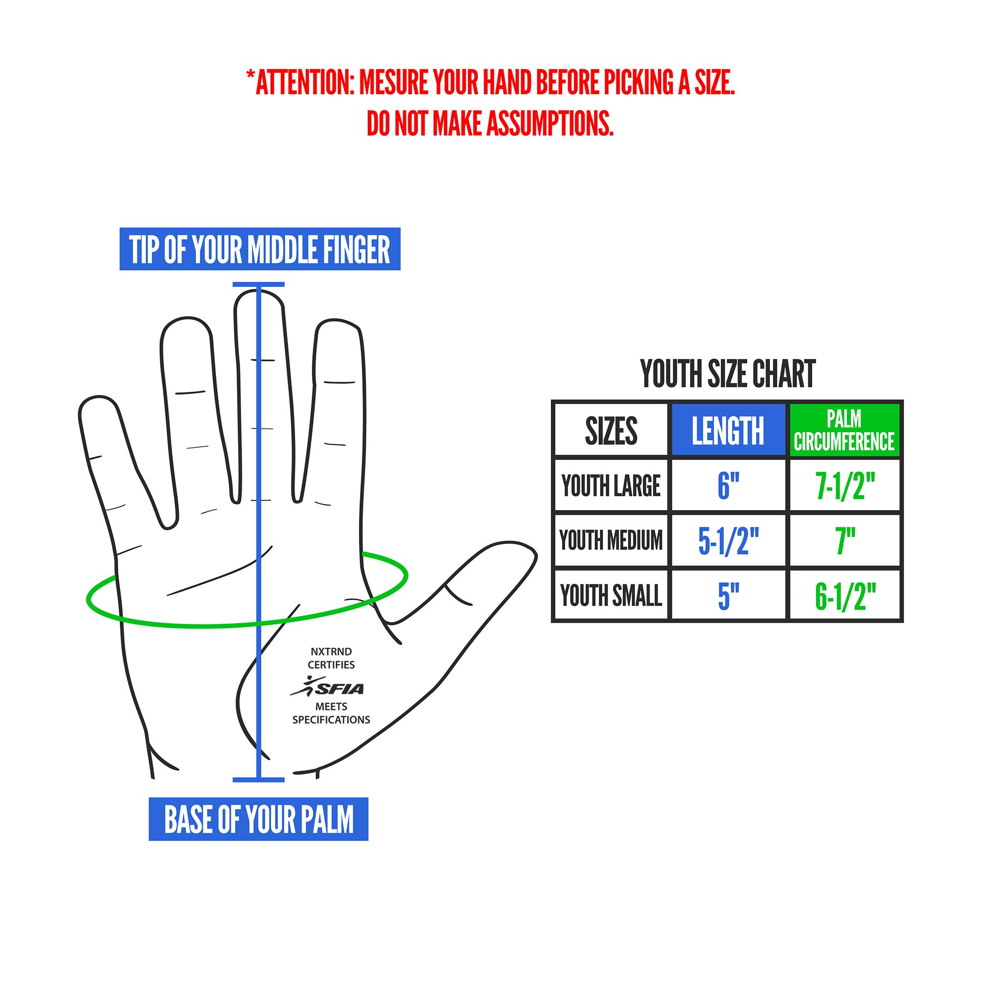 NXTRND Youth G1 Football Gloves product image