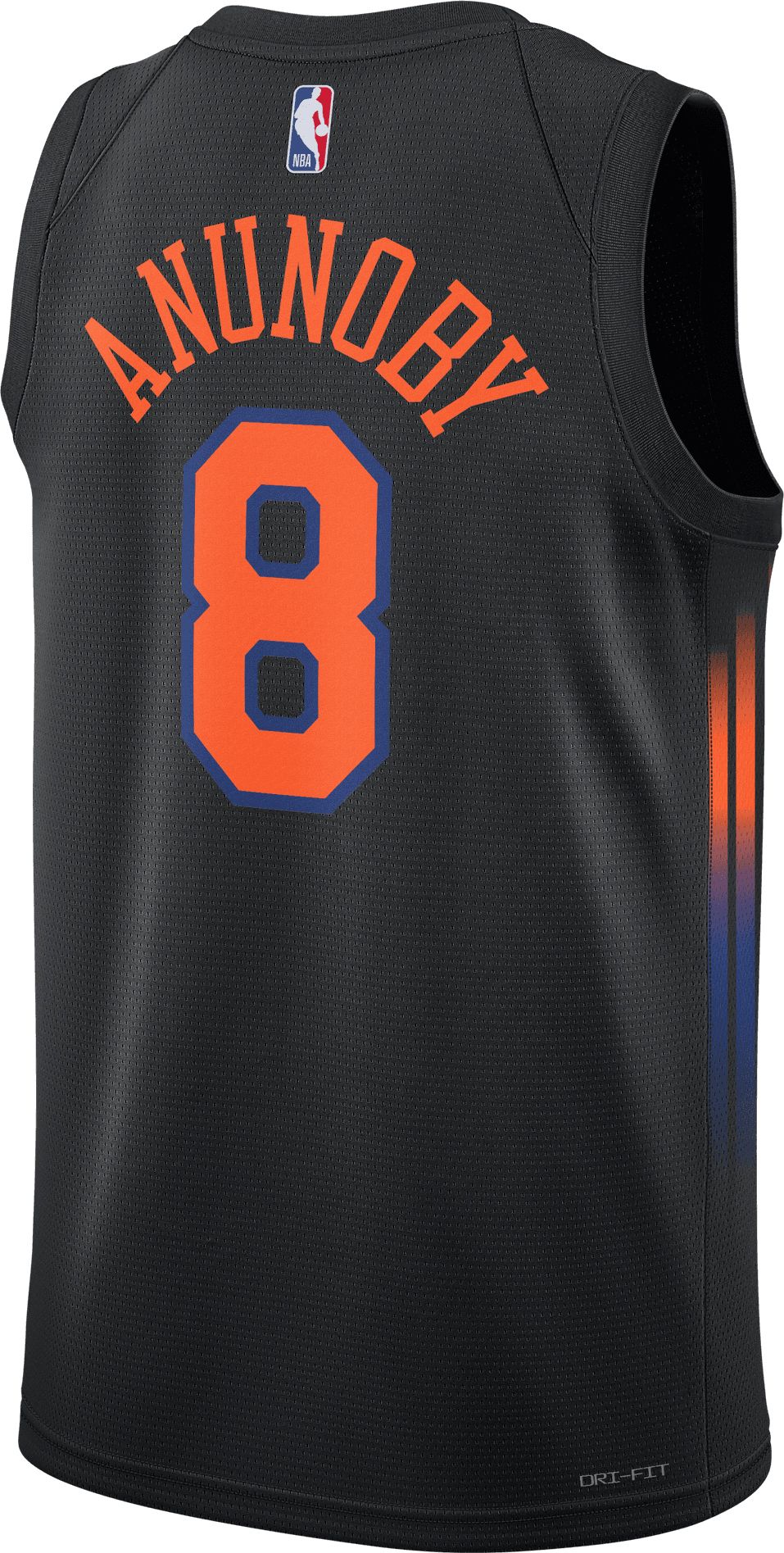 Jordan Men's New York Knicks OG Anunoby #8 Black Replica Statement Jersey product image
