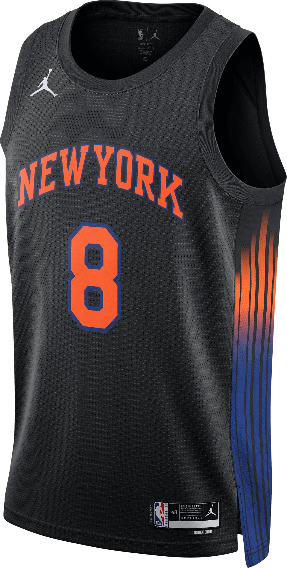 Jordan Men's New York Knicks OG Anunoby #8 Black Replica Statement Jersey product image