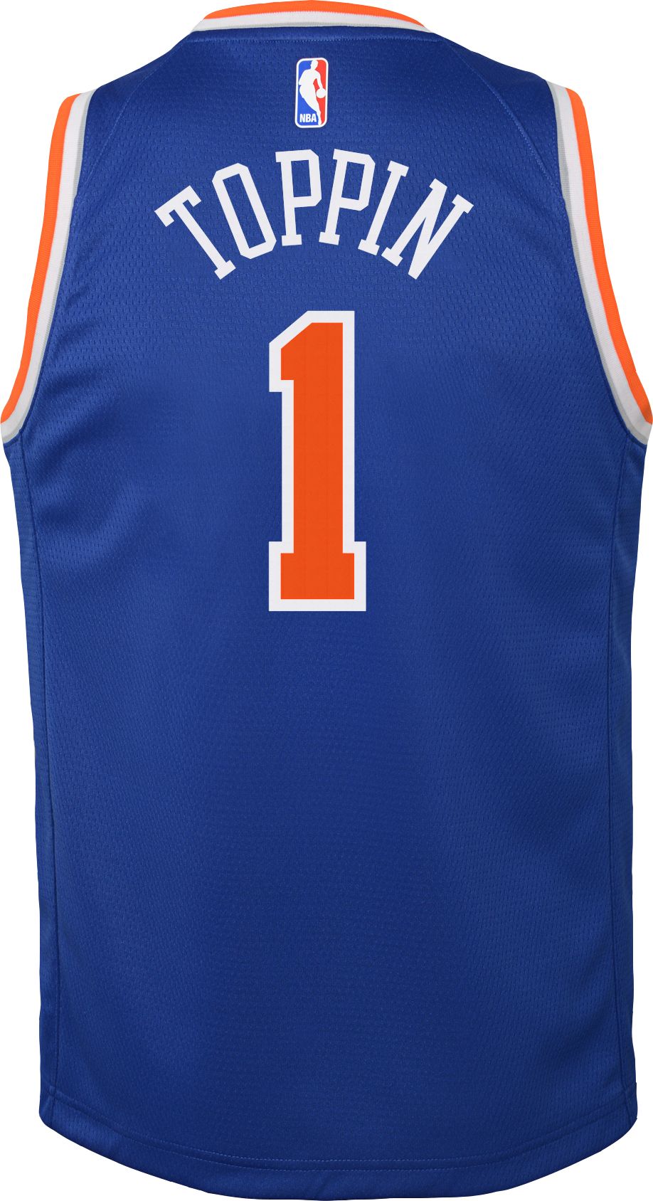 Nike Youth New York Knicks Obi Toppin #1 Blue Dri-FIT Swingman Jersey product image