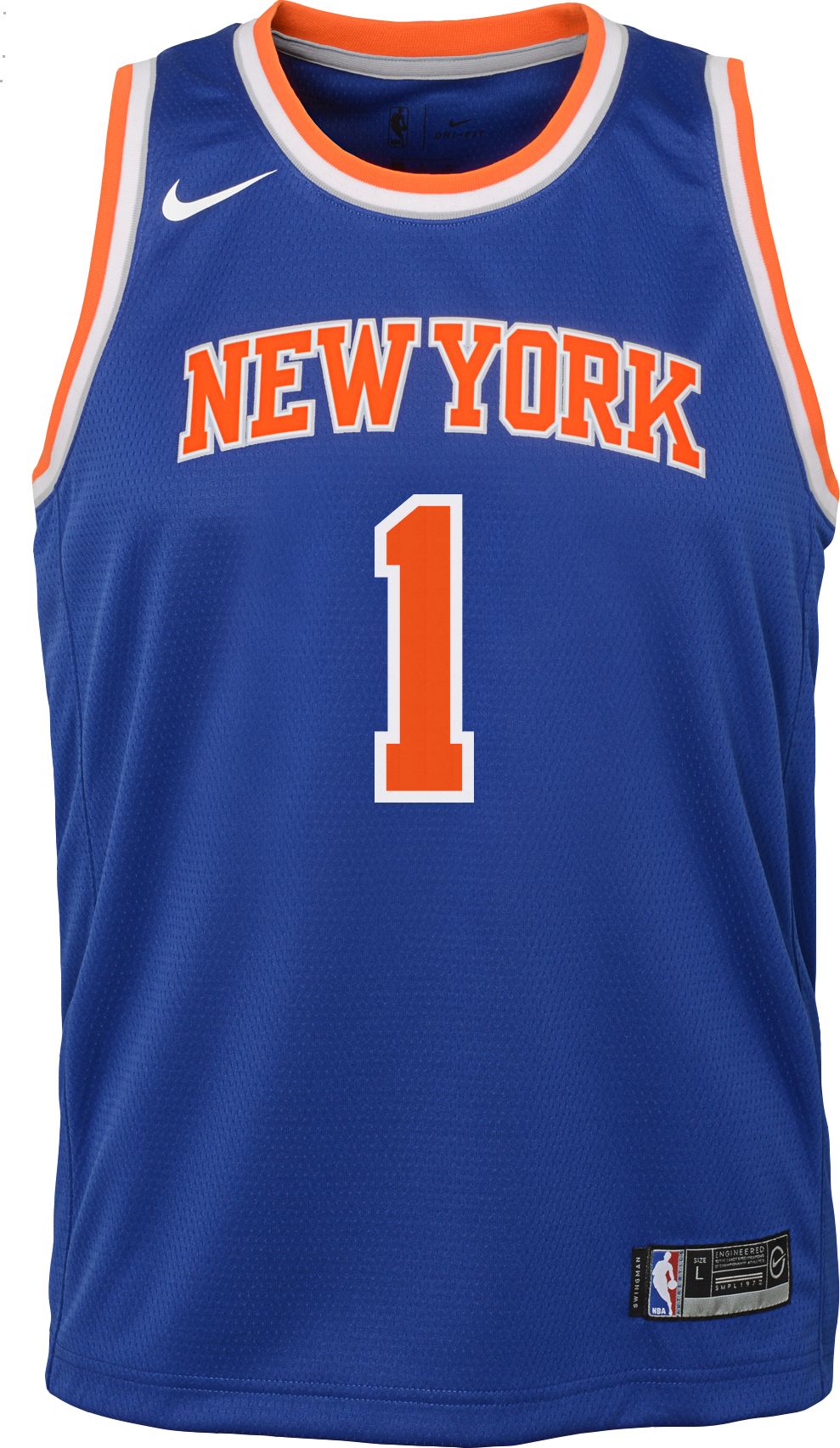 Nike Youth New York Knicks Obi Toppin #1 Blue Dri-FIT Swingman Jersey product image