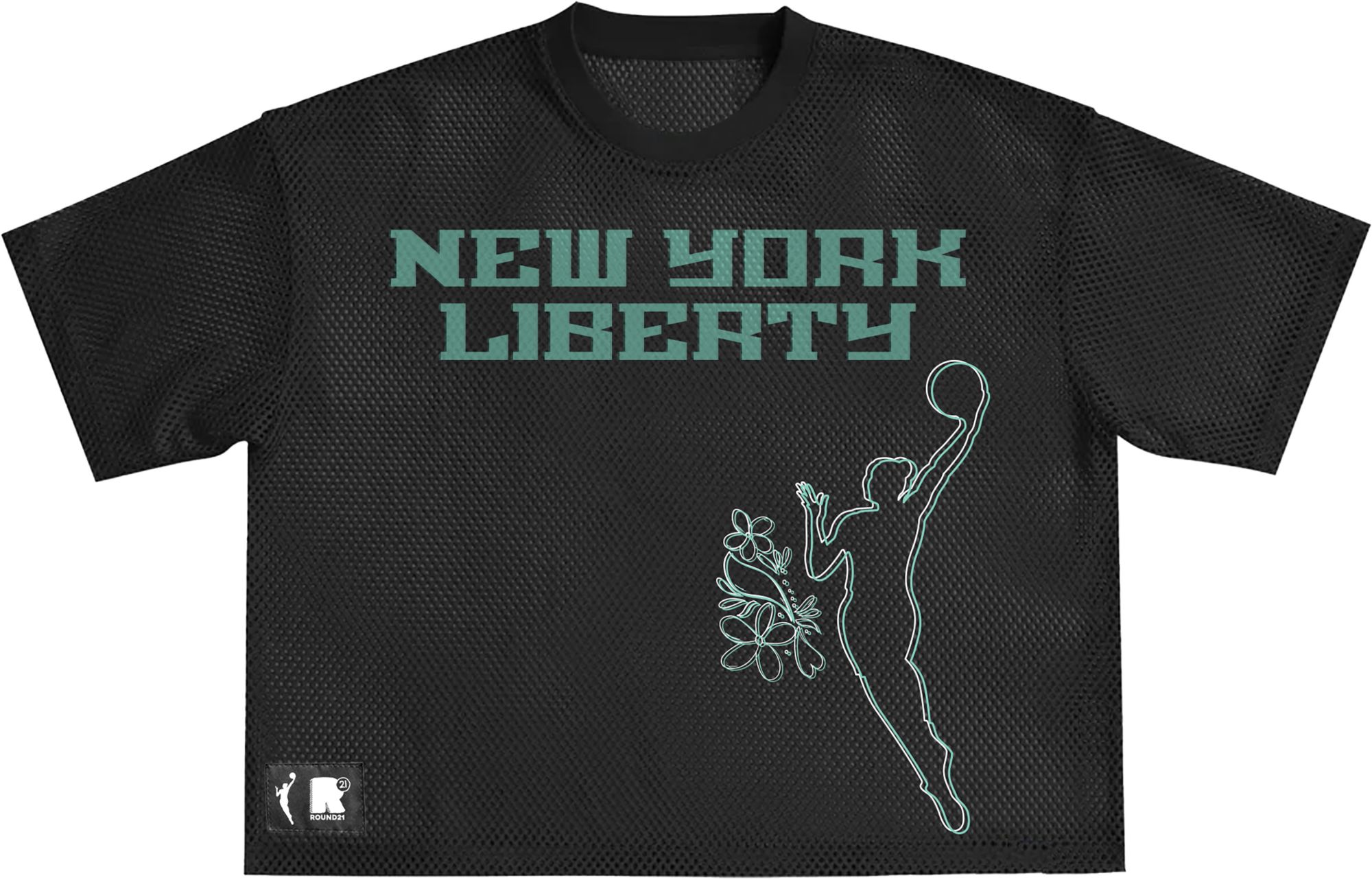 round21 Adult New York Liberty Black Sporty Mesh Top product image