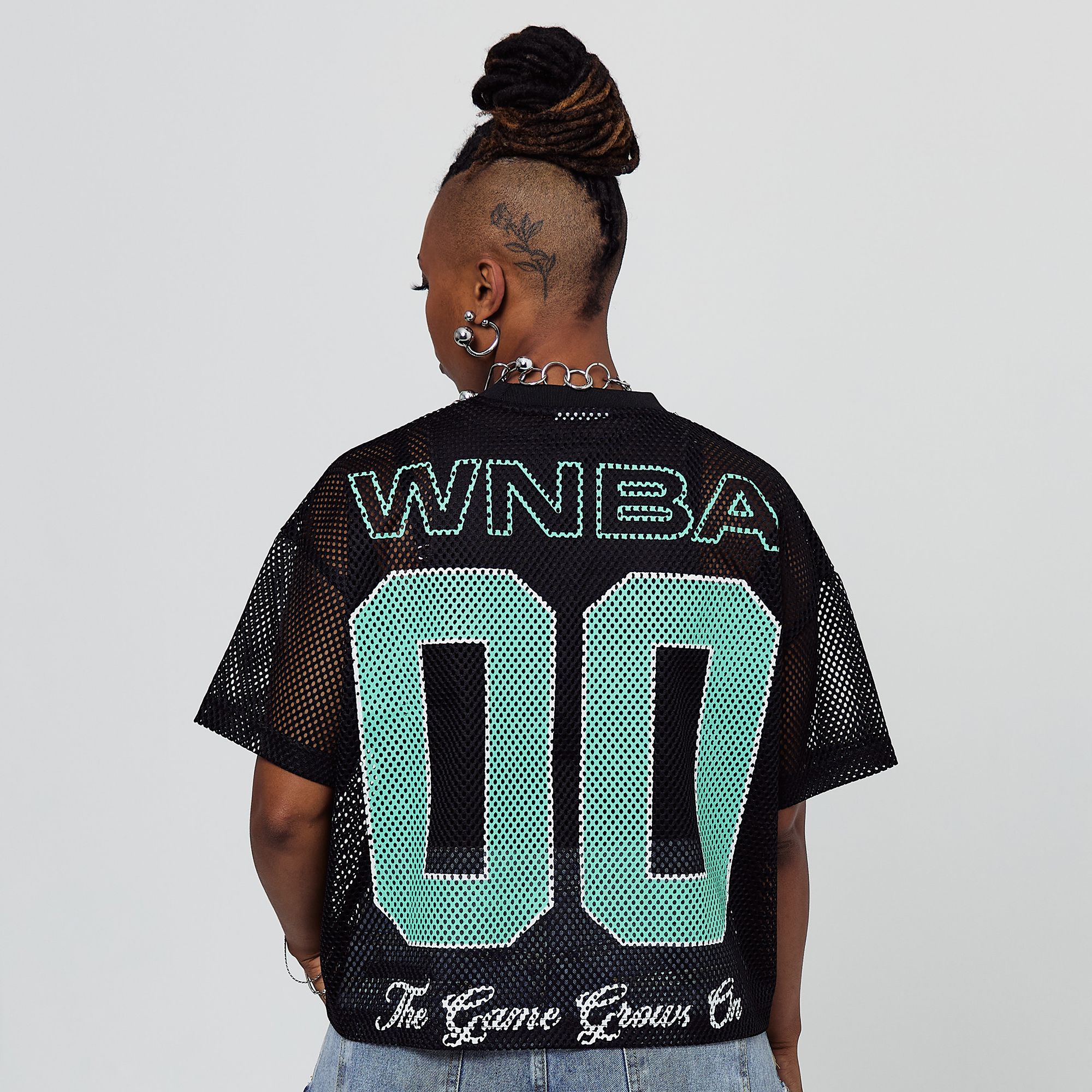 round21 Adult New York Liberty Black Sporty Mesh Top product image