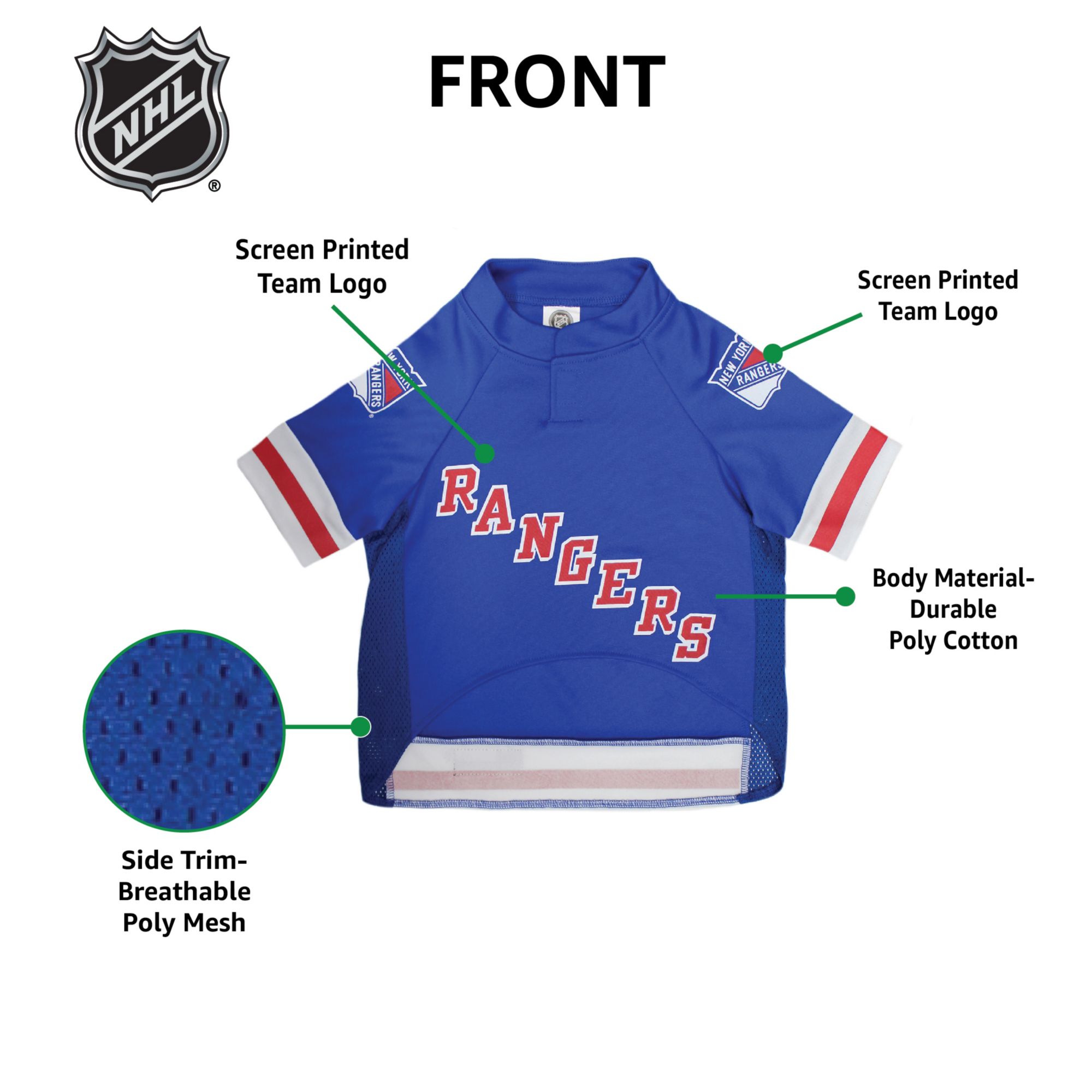Pets First NHL New York Rangers Pet Jersey product image
