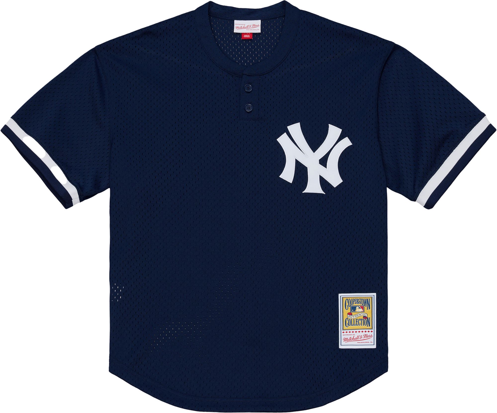 Mitchell & Ness Men's Derek Jeter #2 Navy Cooperstown Alternate Mesh Batting Practice Jersey product image