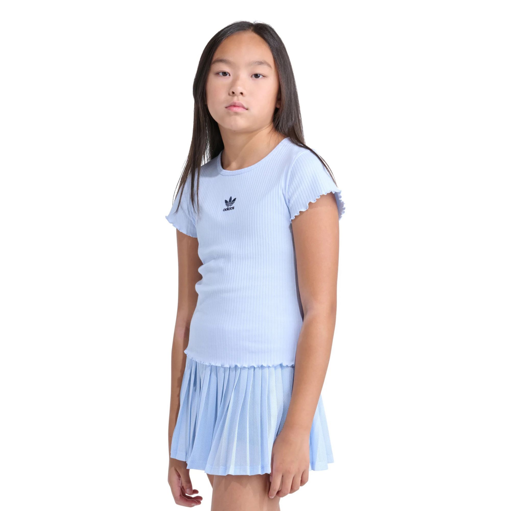 adidas Girls' Originals Short Sleeve Essential Rib Tee product image