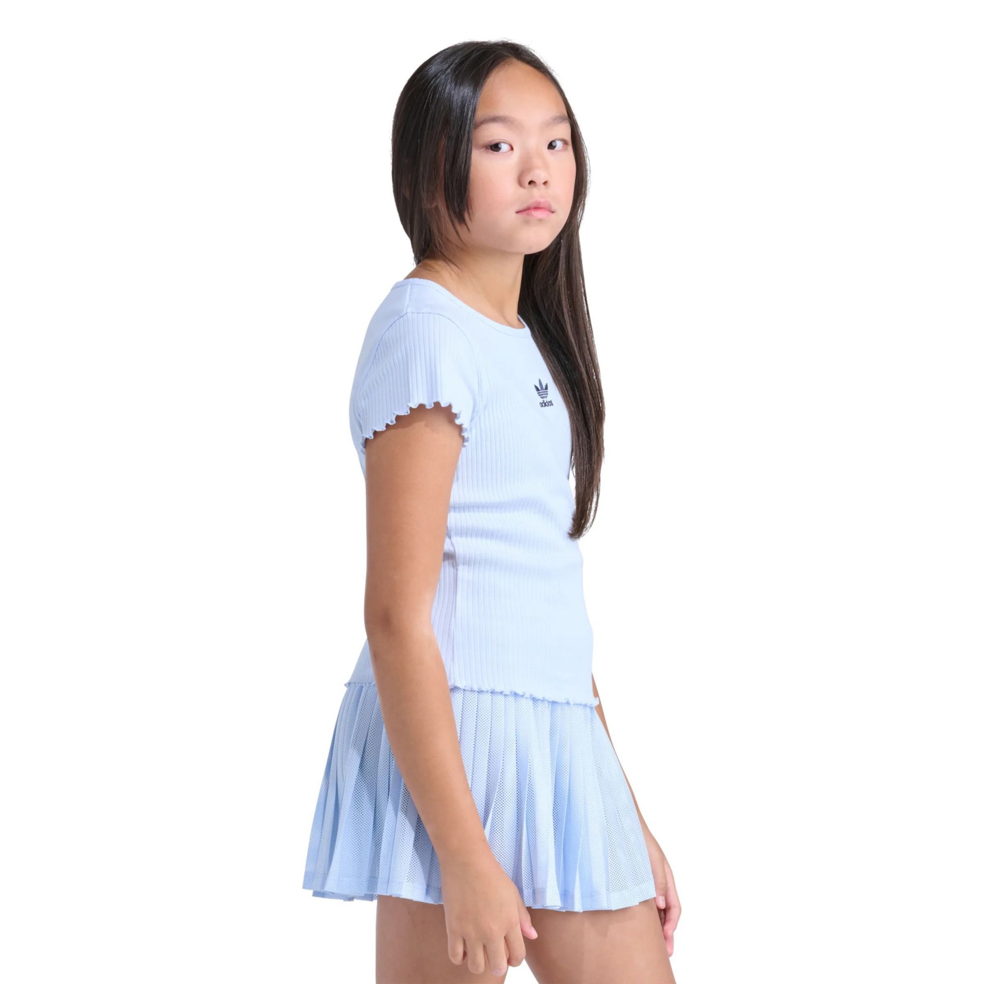 adidas Girls' Originals Short Sleeve Essential Rib Tee product image