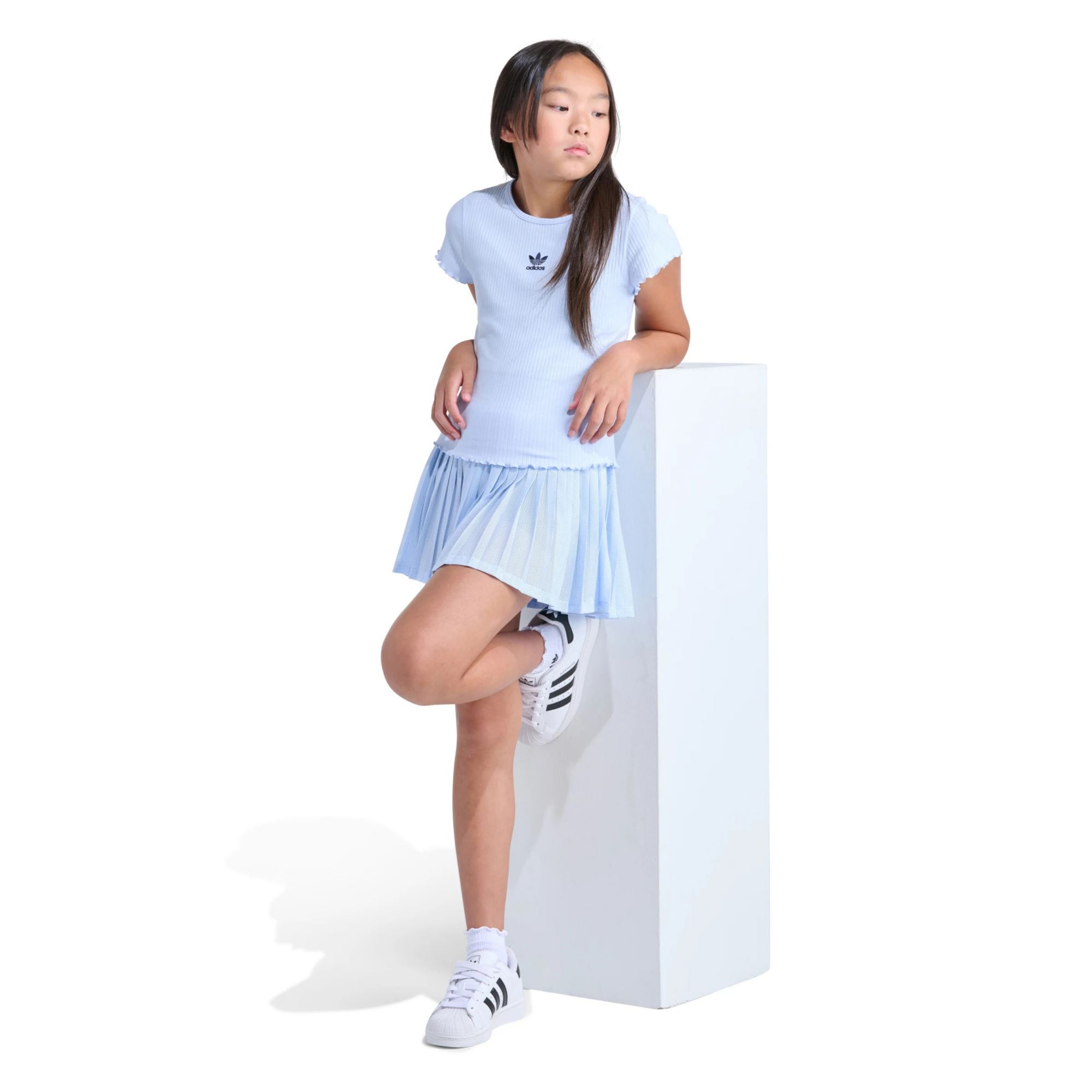 adidas Girls' Originals Short Sleeve Essential Rib Tee product image