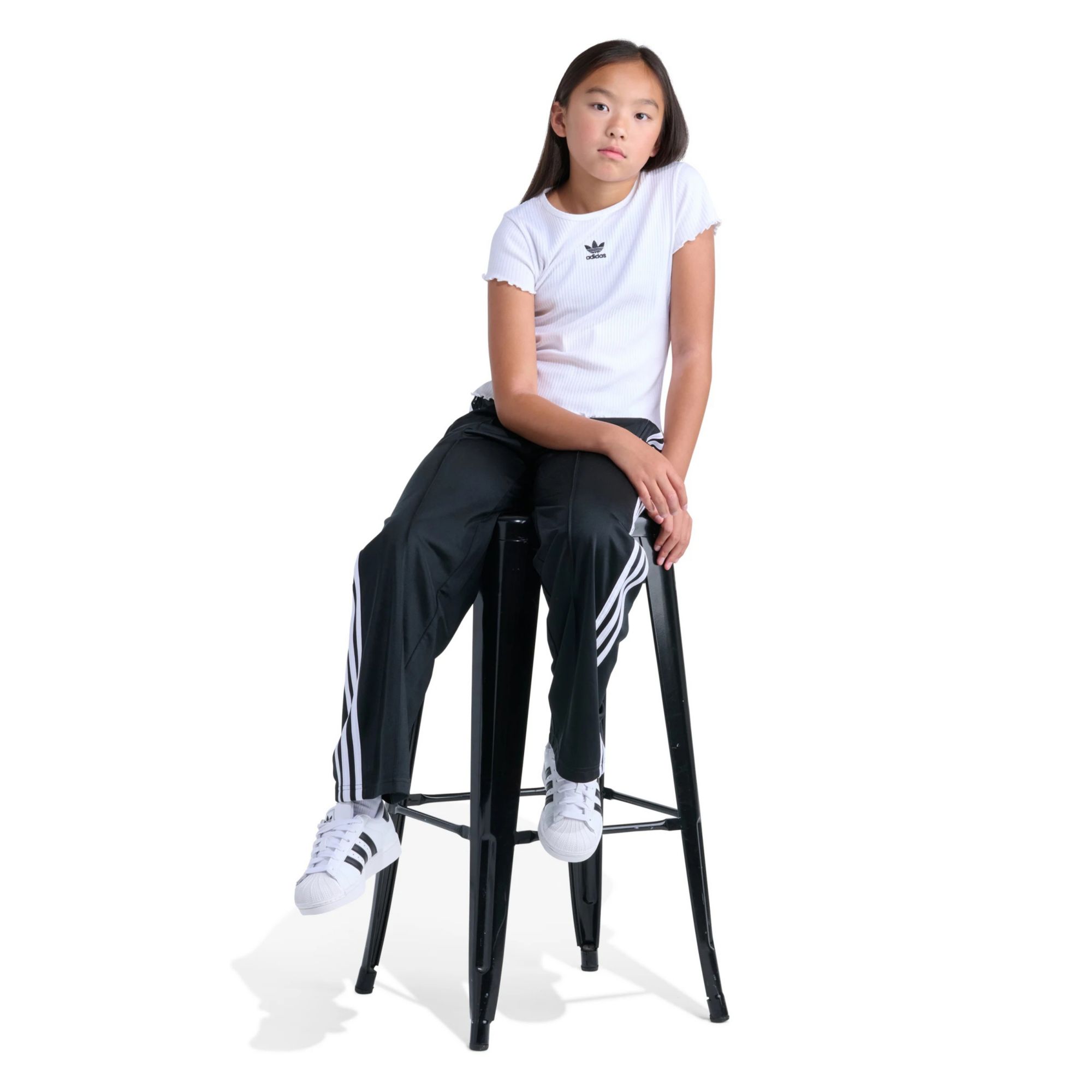 adidas Girls' Originals Short Sleeve Essential Rib Tee product image