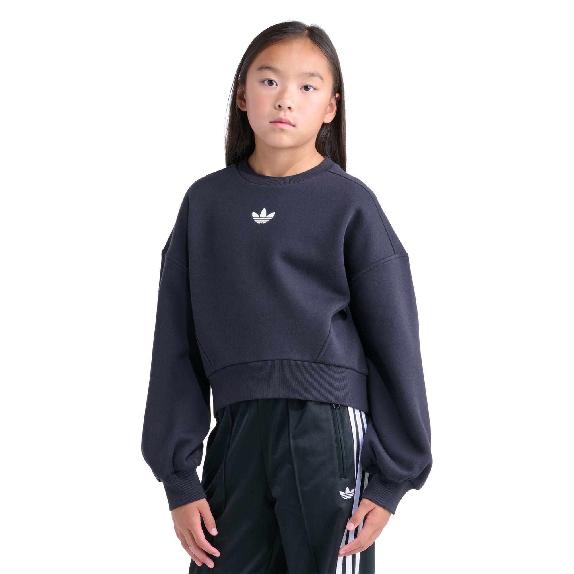 adidas Girls' Small Logo Fleece Crewneck Sweatshirt product image