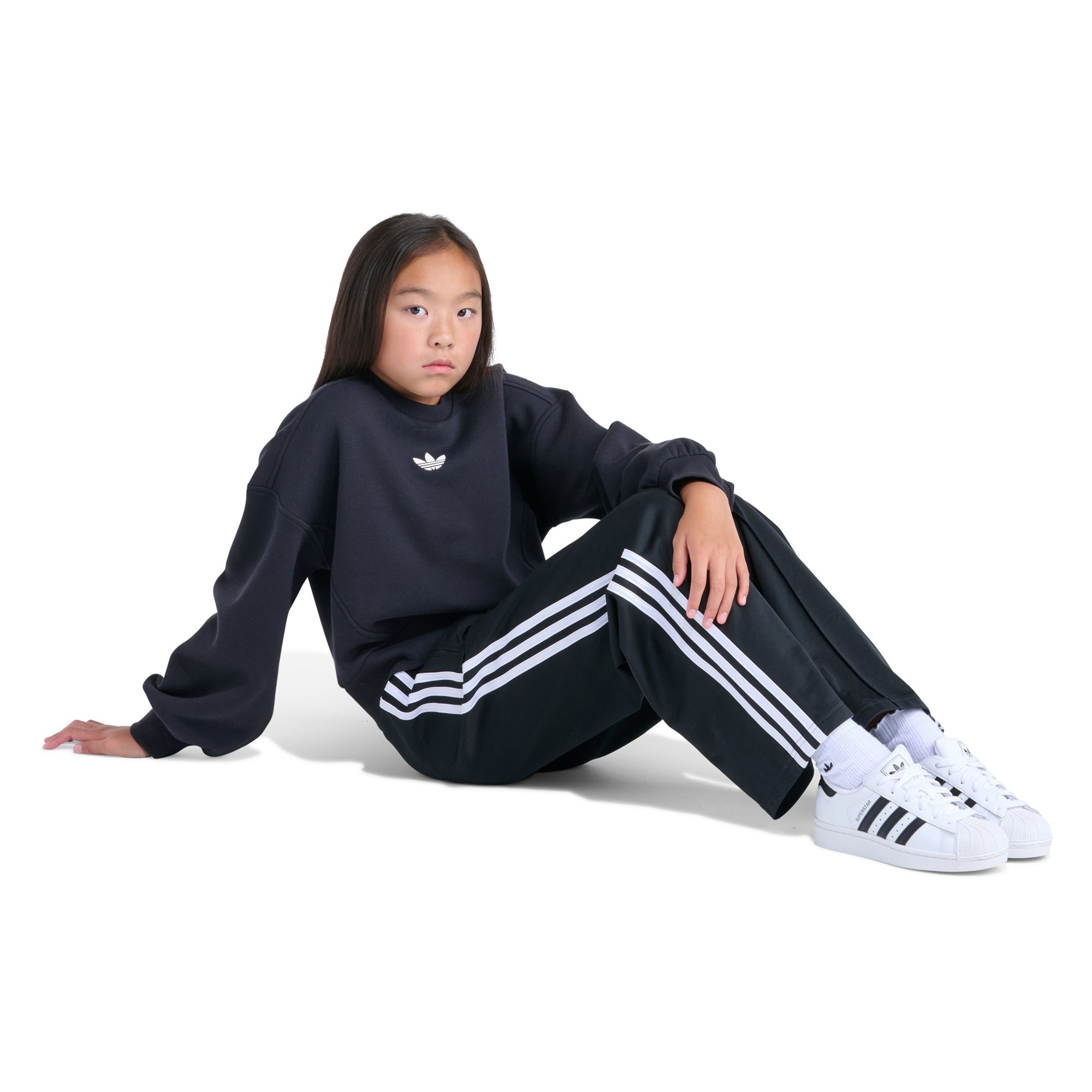 adidas Girls' Small Logo Fleece Crewneck Sweatshirt product image