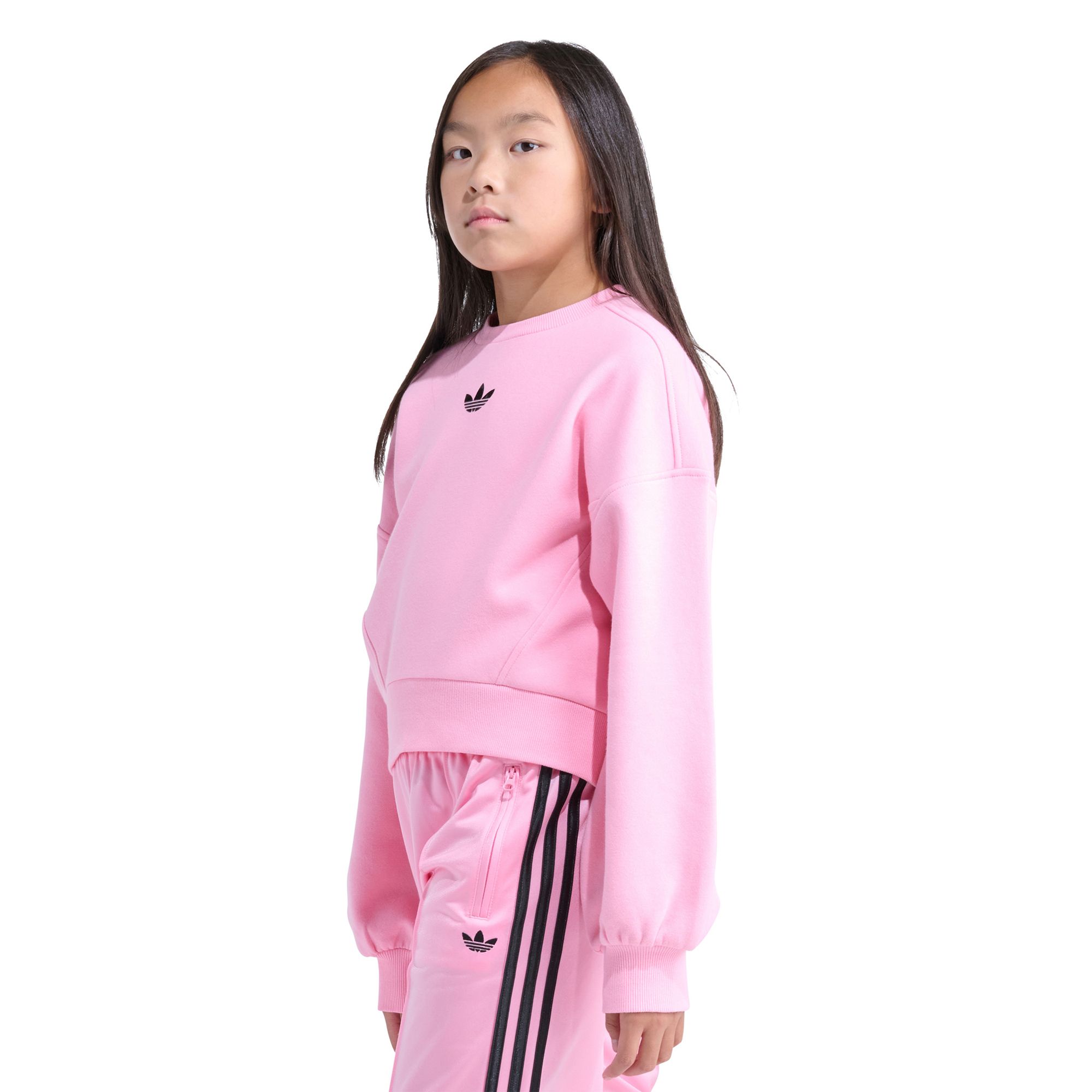 adidas Girls' Small Logo Fleece Crewneck Sweatshirt product image