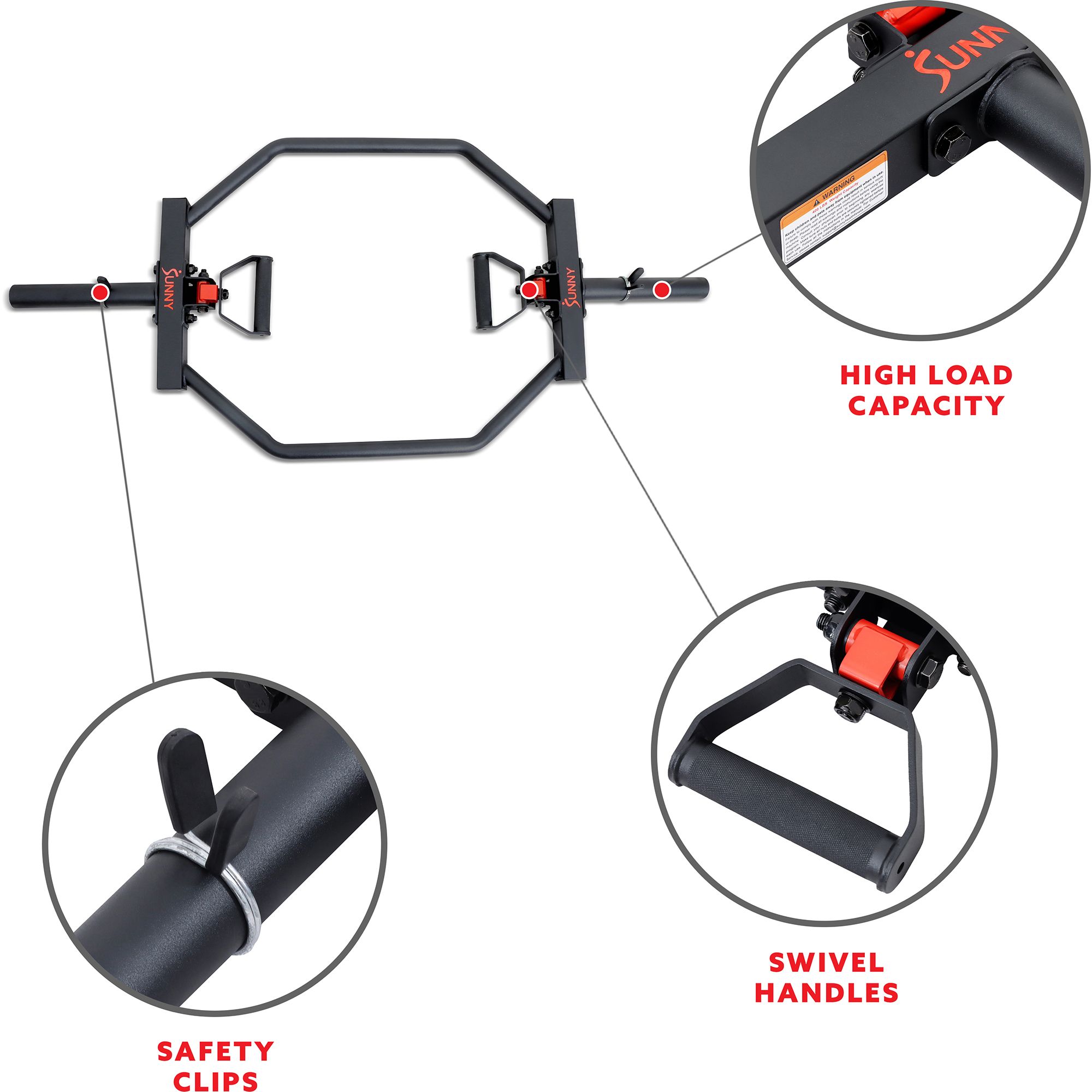 Sunny Health & Fitness Olympic Barbell Hex Bar product image