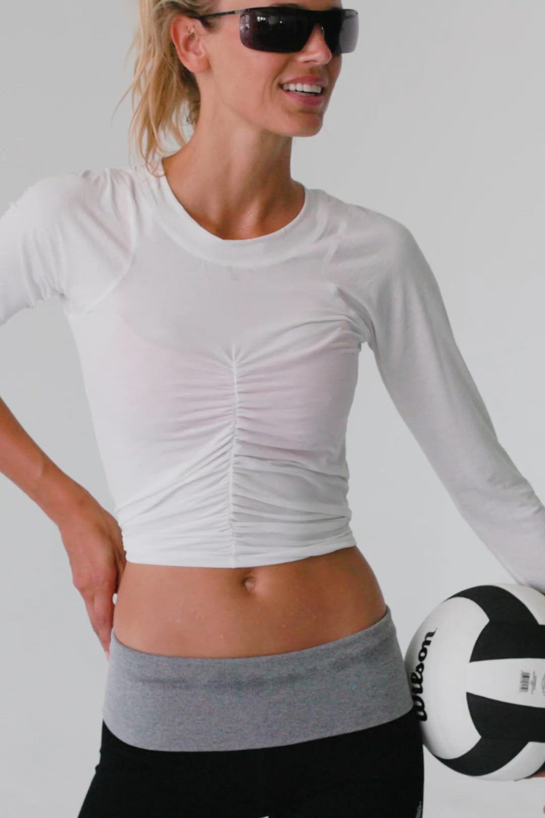 FP Movement Women's Mile a Minute Ruched UV Protection Long Sleeve product