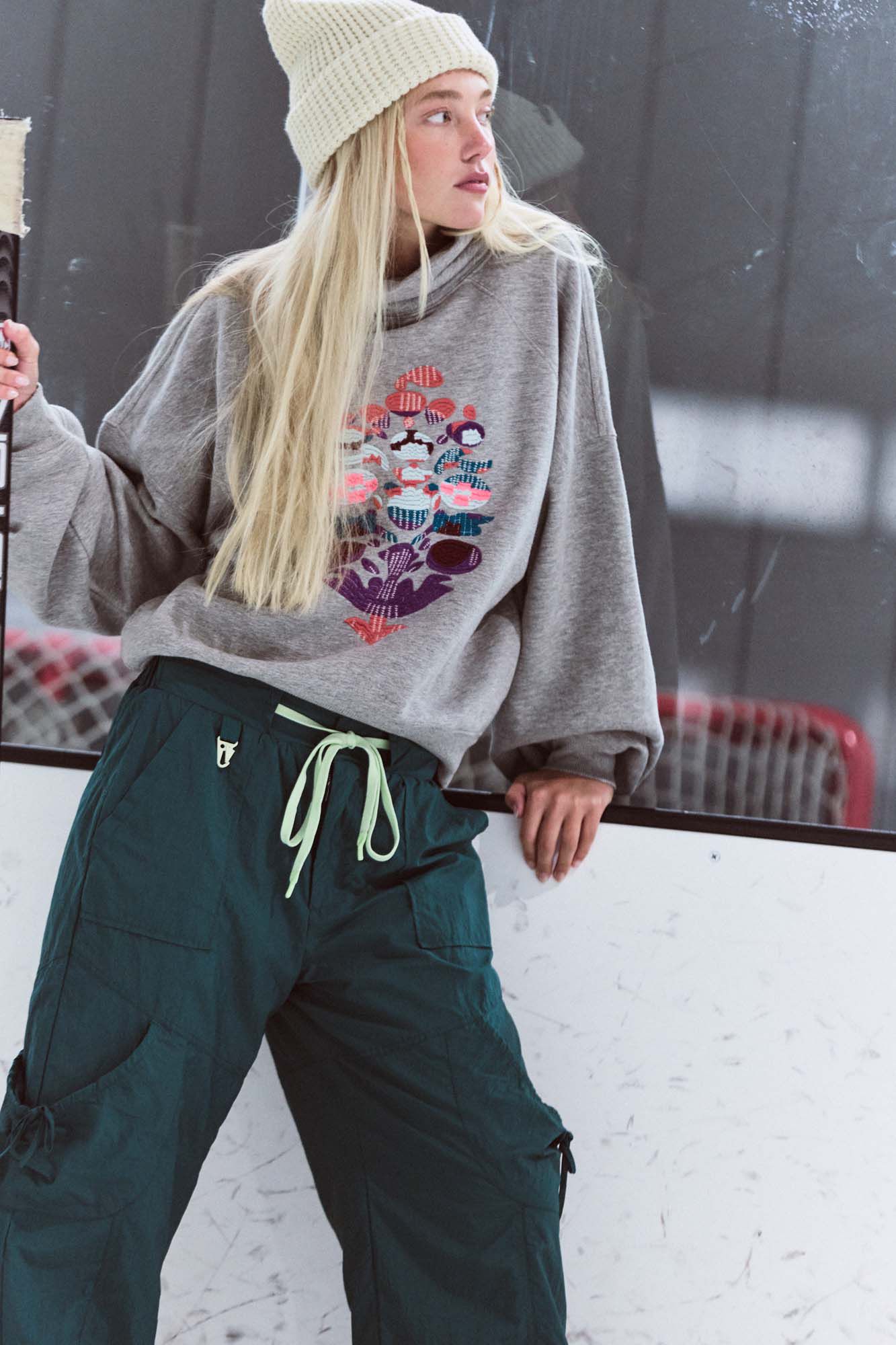 FP Movement Women's On Your Mark Logo Mock Neck Pullover product image