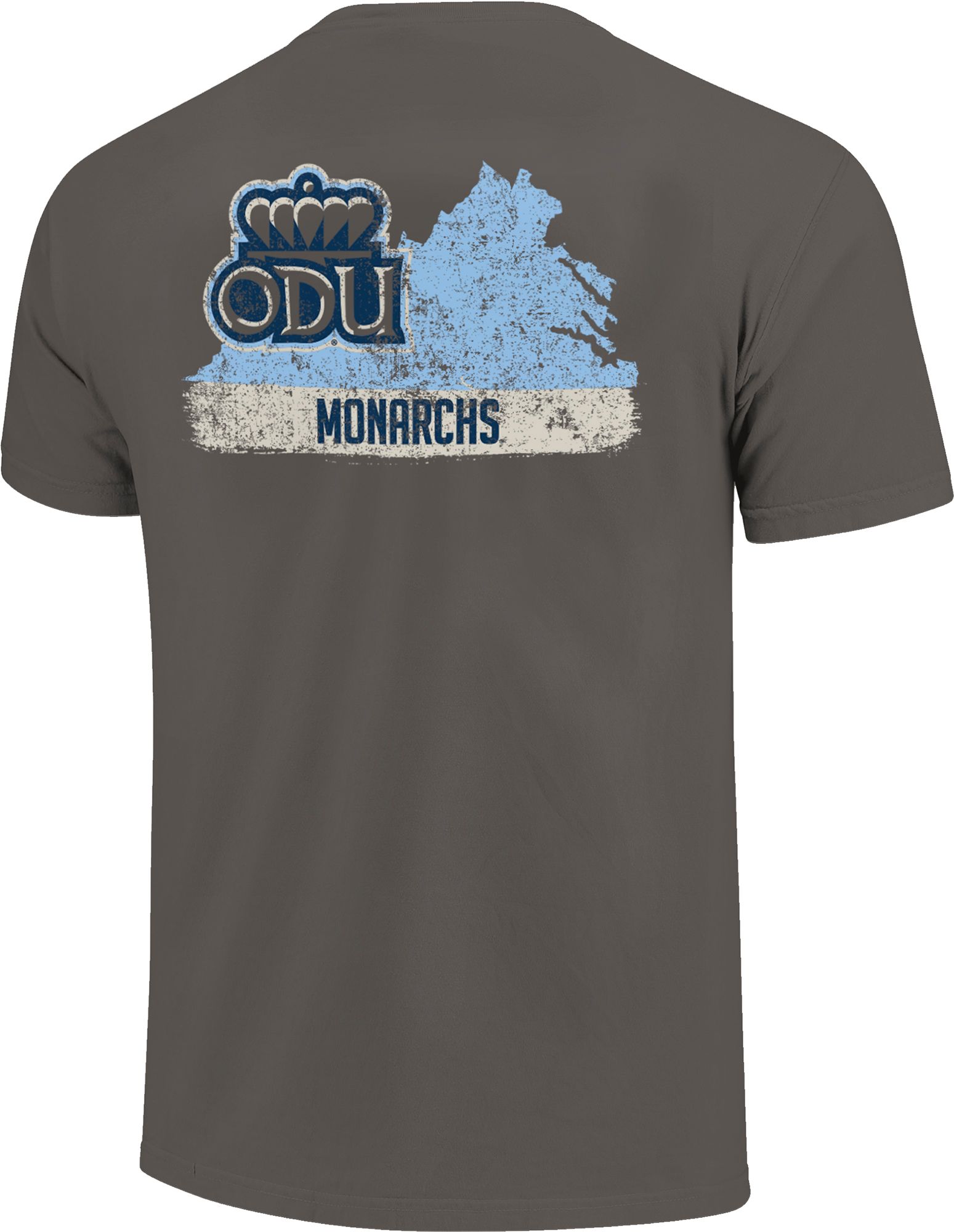 Image One Men's Old Dominion Monarchs Silver Football Stripes T-Shirt product image
