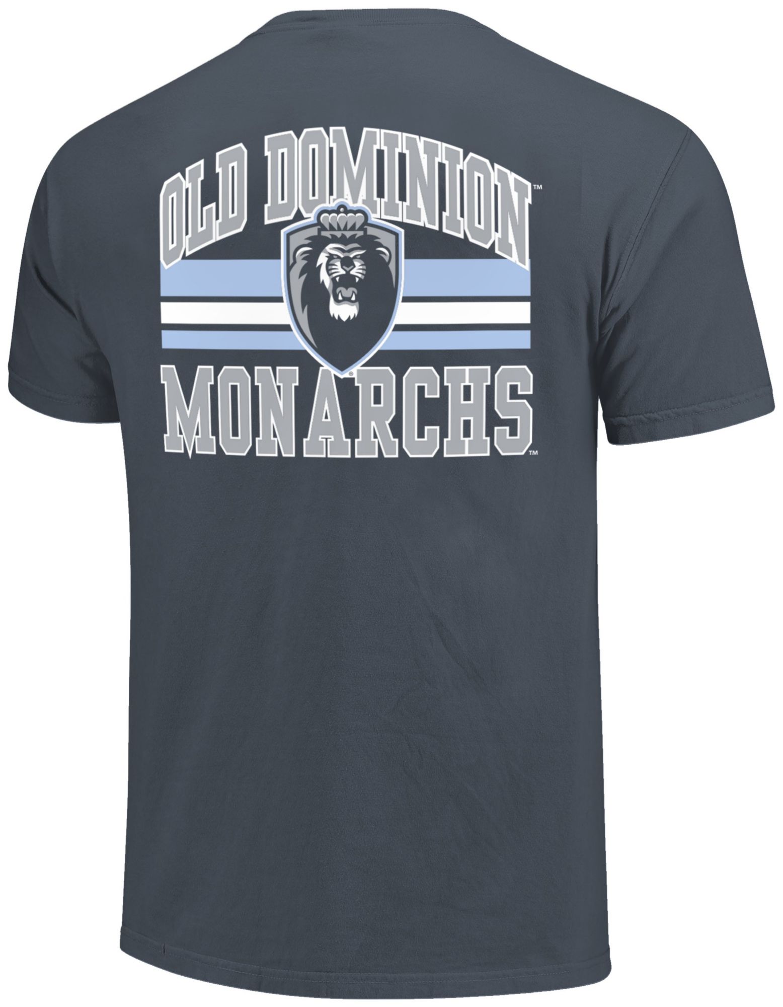 Image One Men's Old Dominion Monarchs Denim Mascot Arched Short Sleeve T-Shirt product image