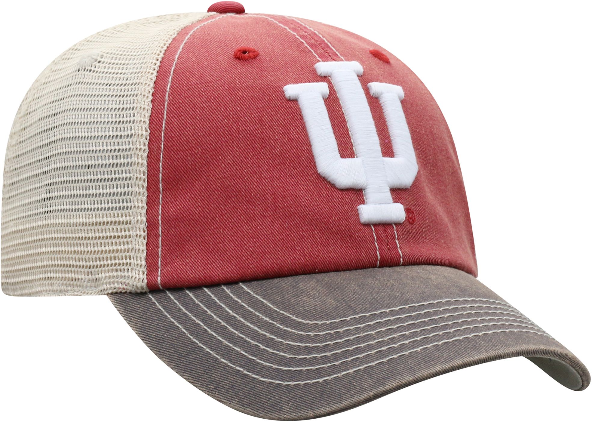 Top of the World Men's Indiana Hoosiers Crimson/White Off Road Adjustable Hat product image