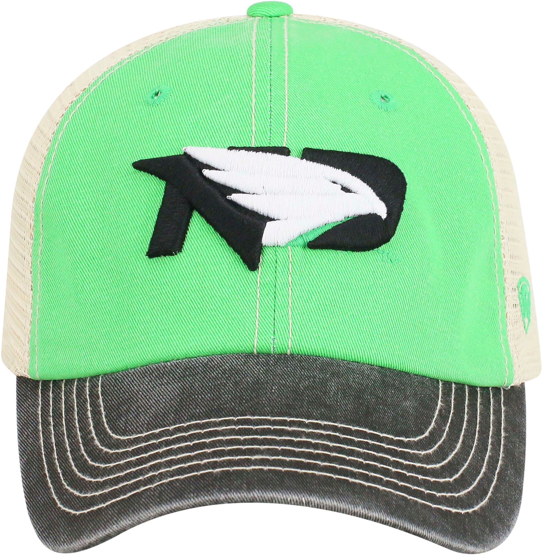 Top of the World Men's North Dakota Fighting Hawks Green/White Off Road Adjustable Hat product image