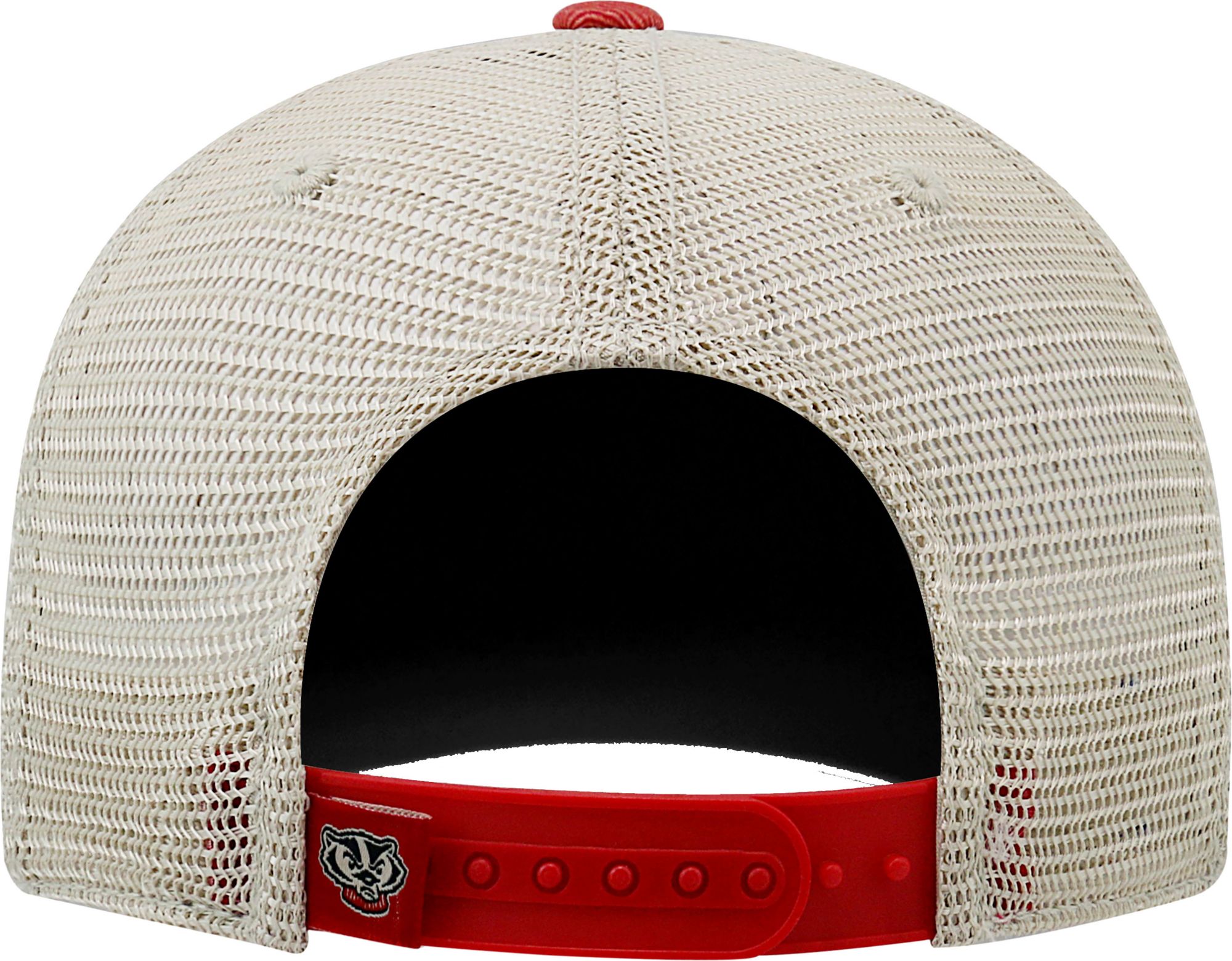 Top of the World Adult Wisconsin Badgers Red/White/Black Off Road Adjustable Hat product image