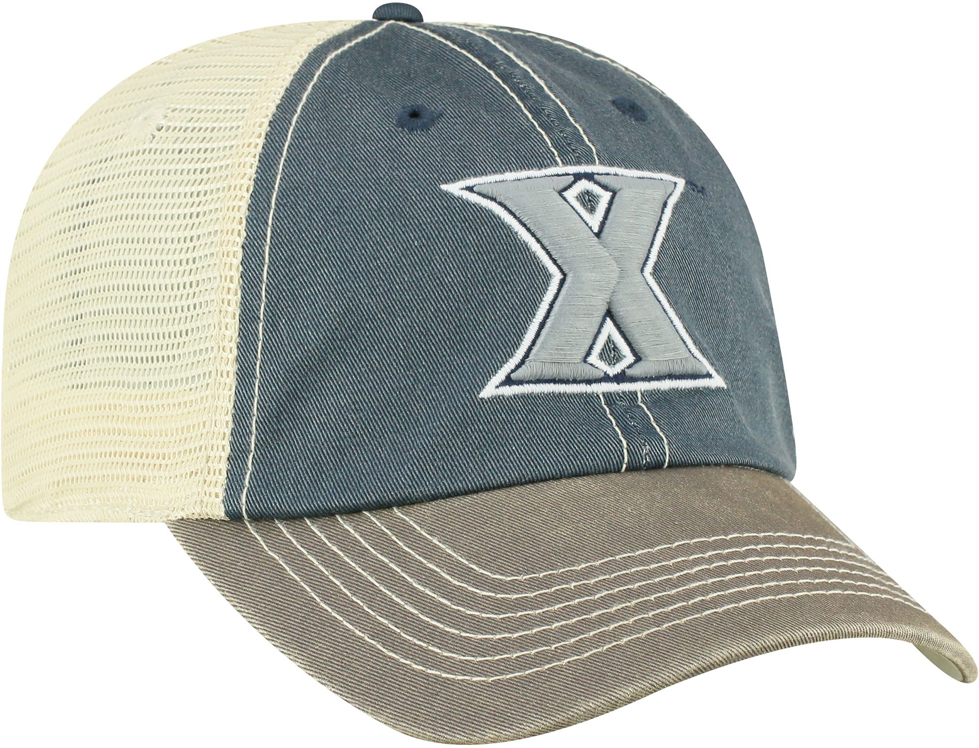 Top of the World Men's Xavier Musketeers Blue/White Off Road Adjustable Hat