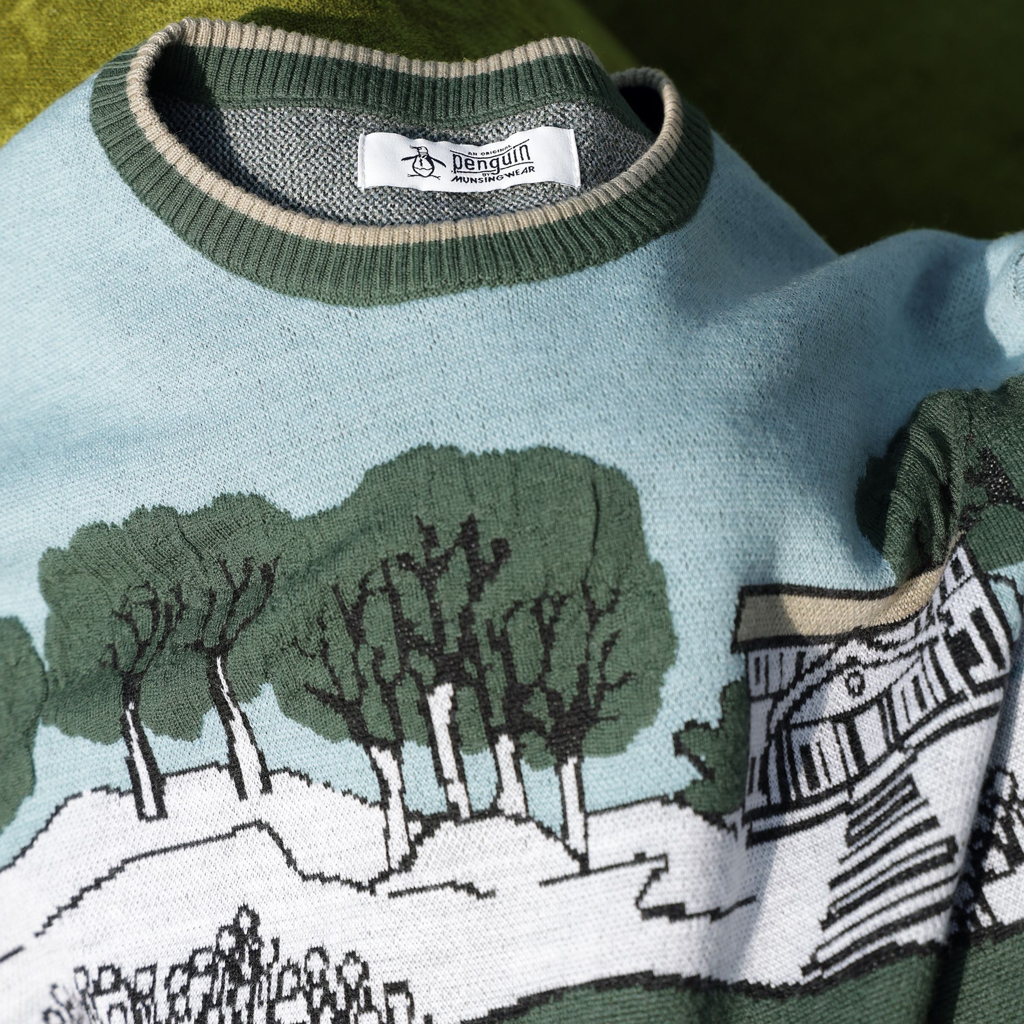Original Penguin Men's Golf Tournament Course  Jacquard Long Sleeve Golf Sweater product image