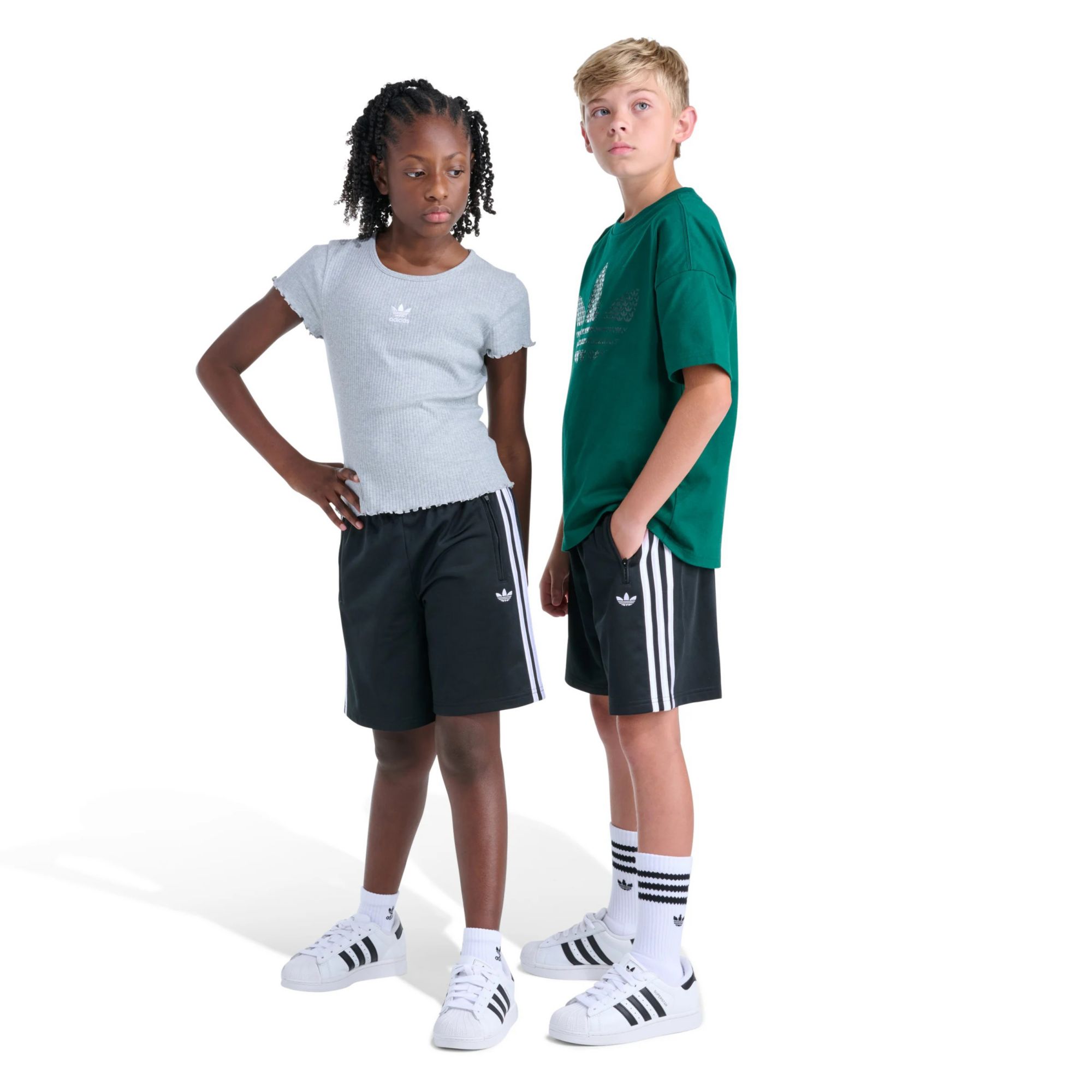 adidas Youth Originals Elastic Waistband 3-Stripe Tricot Short product image