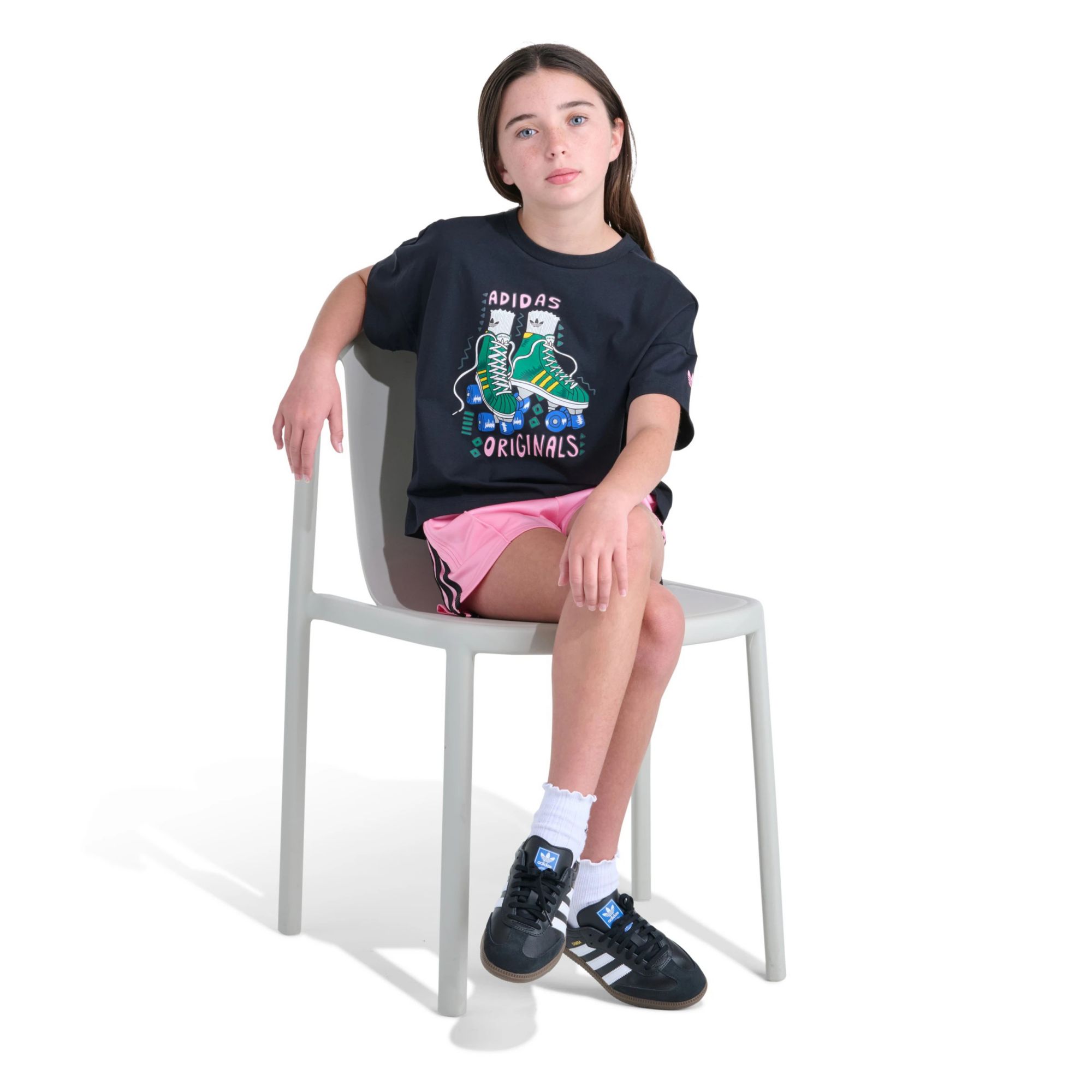 adidas Girls' Originals Elastic Waistband Firebird Short product image