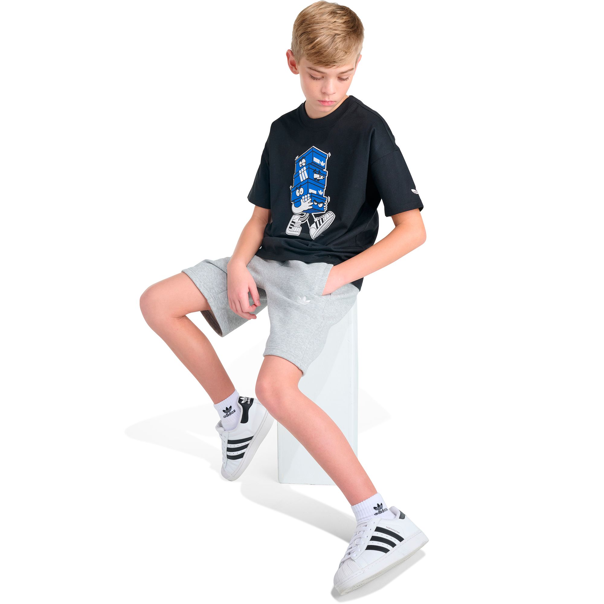 adidas Boys' Originals Essentials Heather Fleece Short product image
