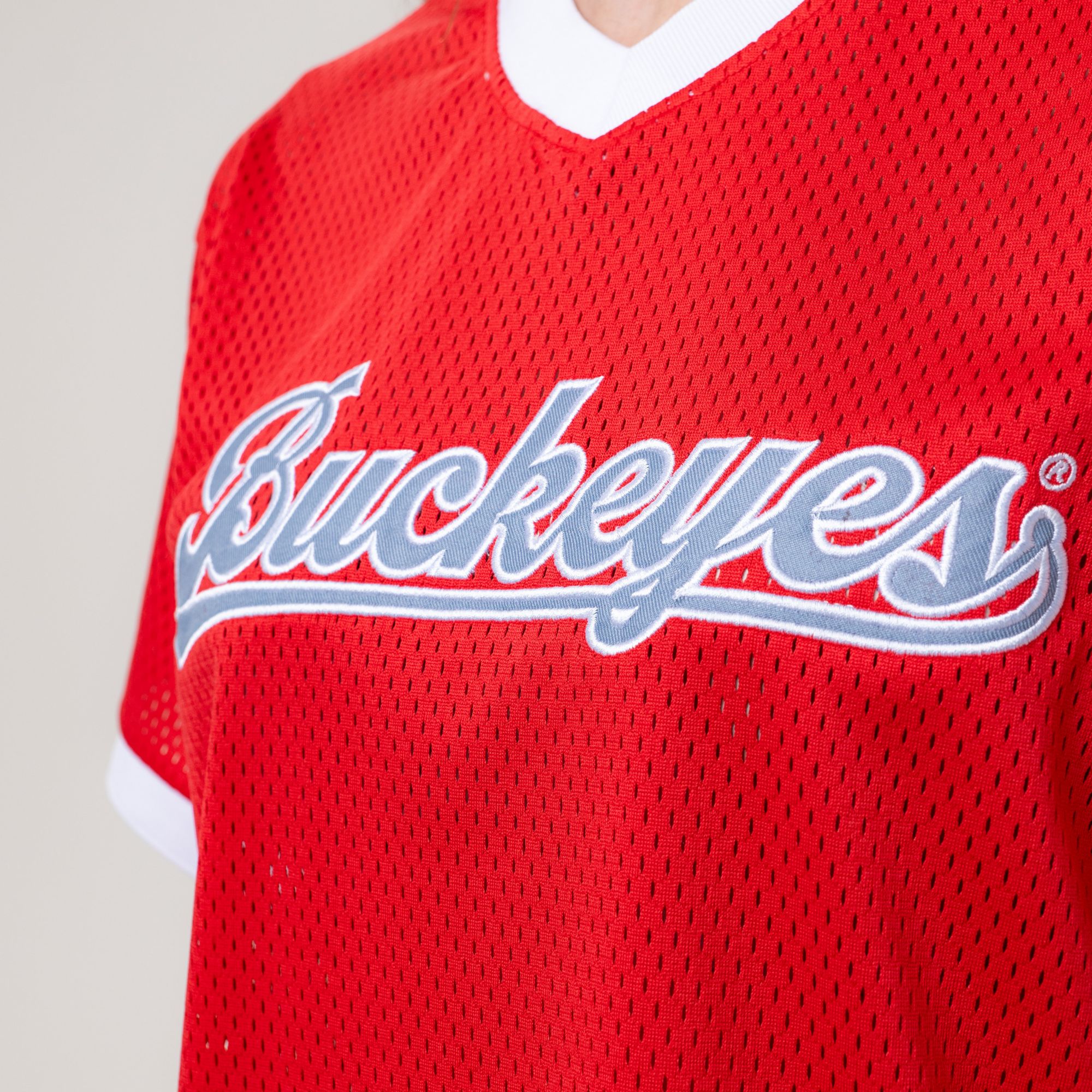 Established & Co Women's Ohio State Buckeyes Red Pullover Jersey product image