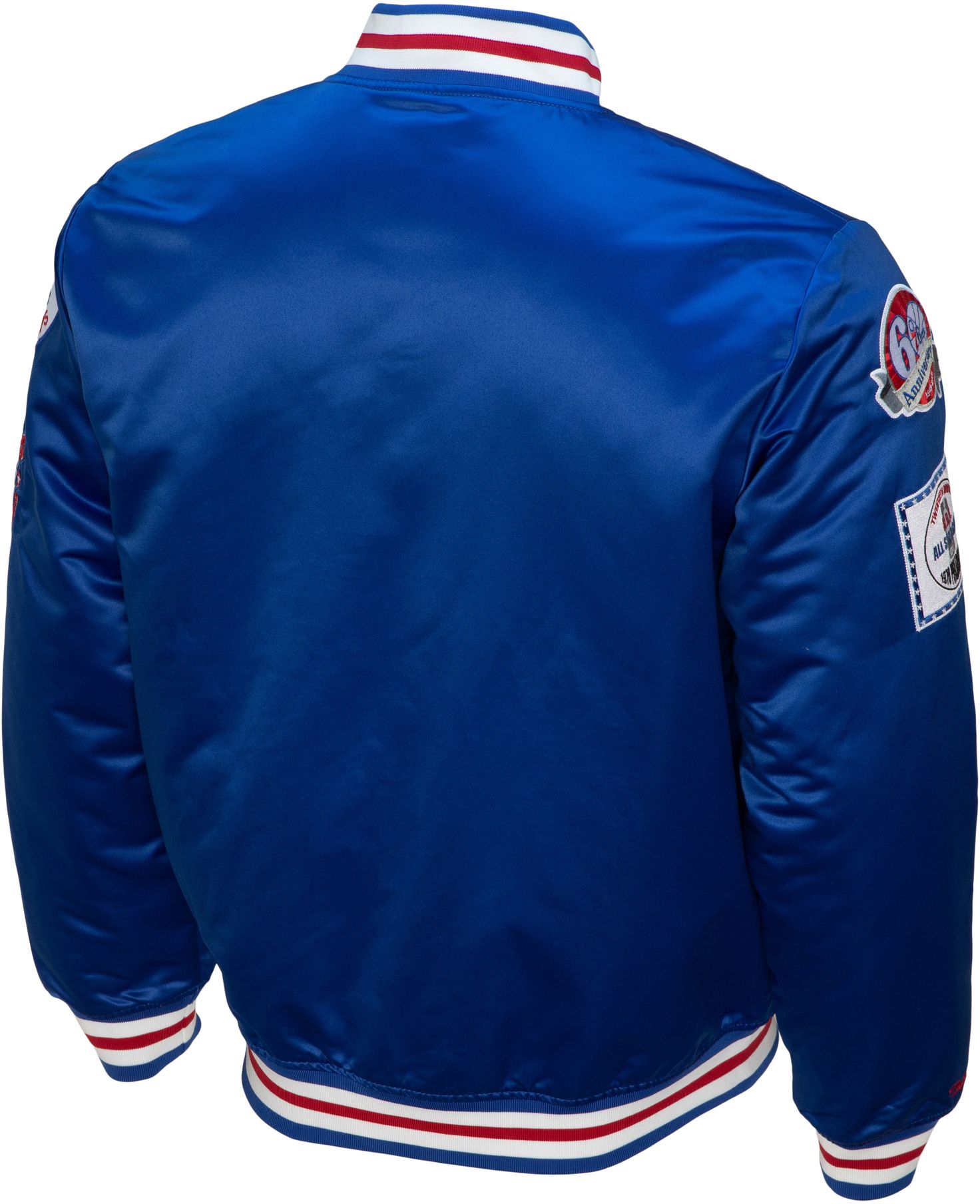 Mitchell & Ness Men's Philadelphia 76ers Royal Blue Champ City Satin Jacket product image