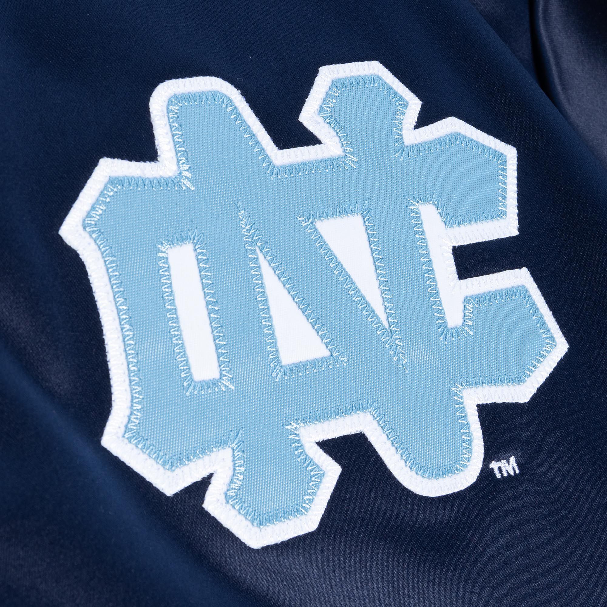 Mitchell & Ness Men's North Carolina Tar Heels Navy Champ City Satin Jacket product image