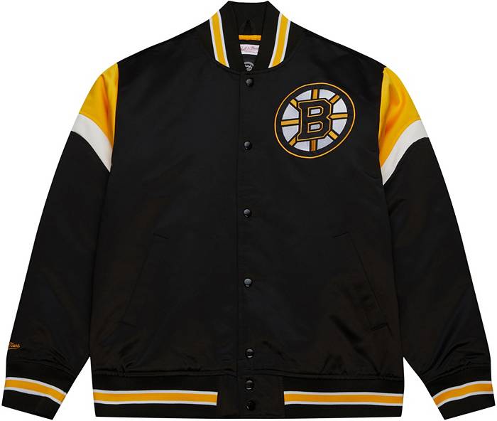 Vintage Boston Bruins Starter Satin Jacket Size Medium Black 
