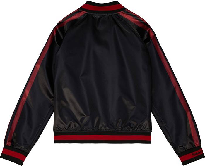 Chicago Blackhawks Red and Black Satin Varsity Jacket