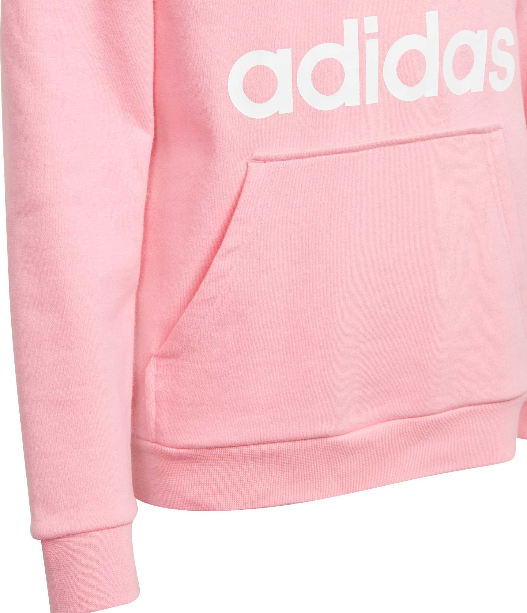 light pink adidas trefoil hoodie