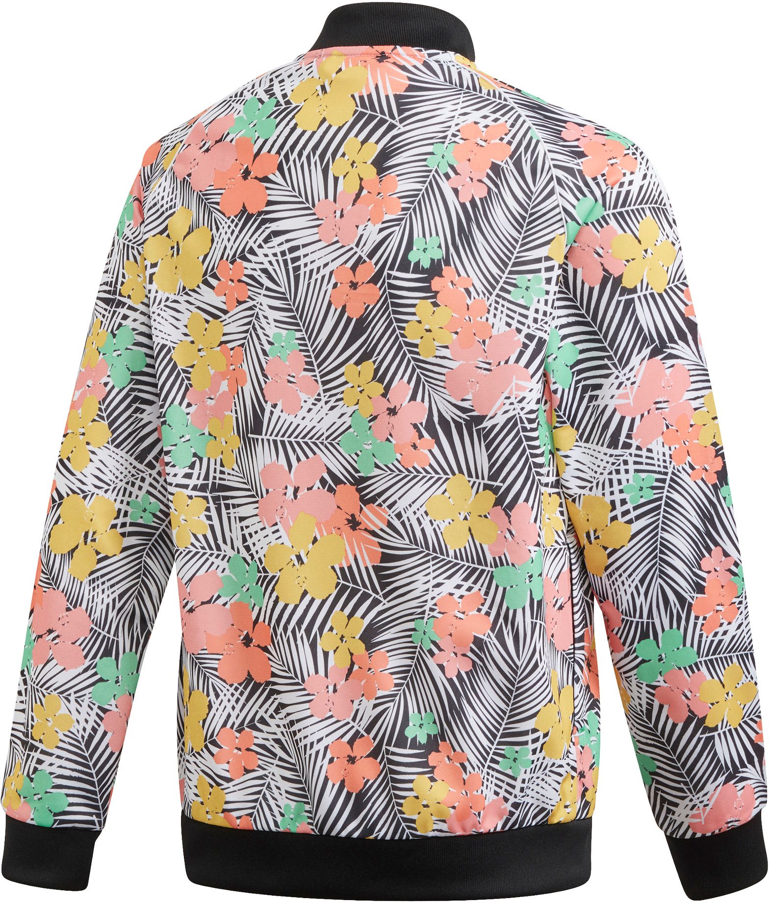 floral print adidas track jacket