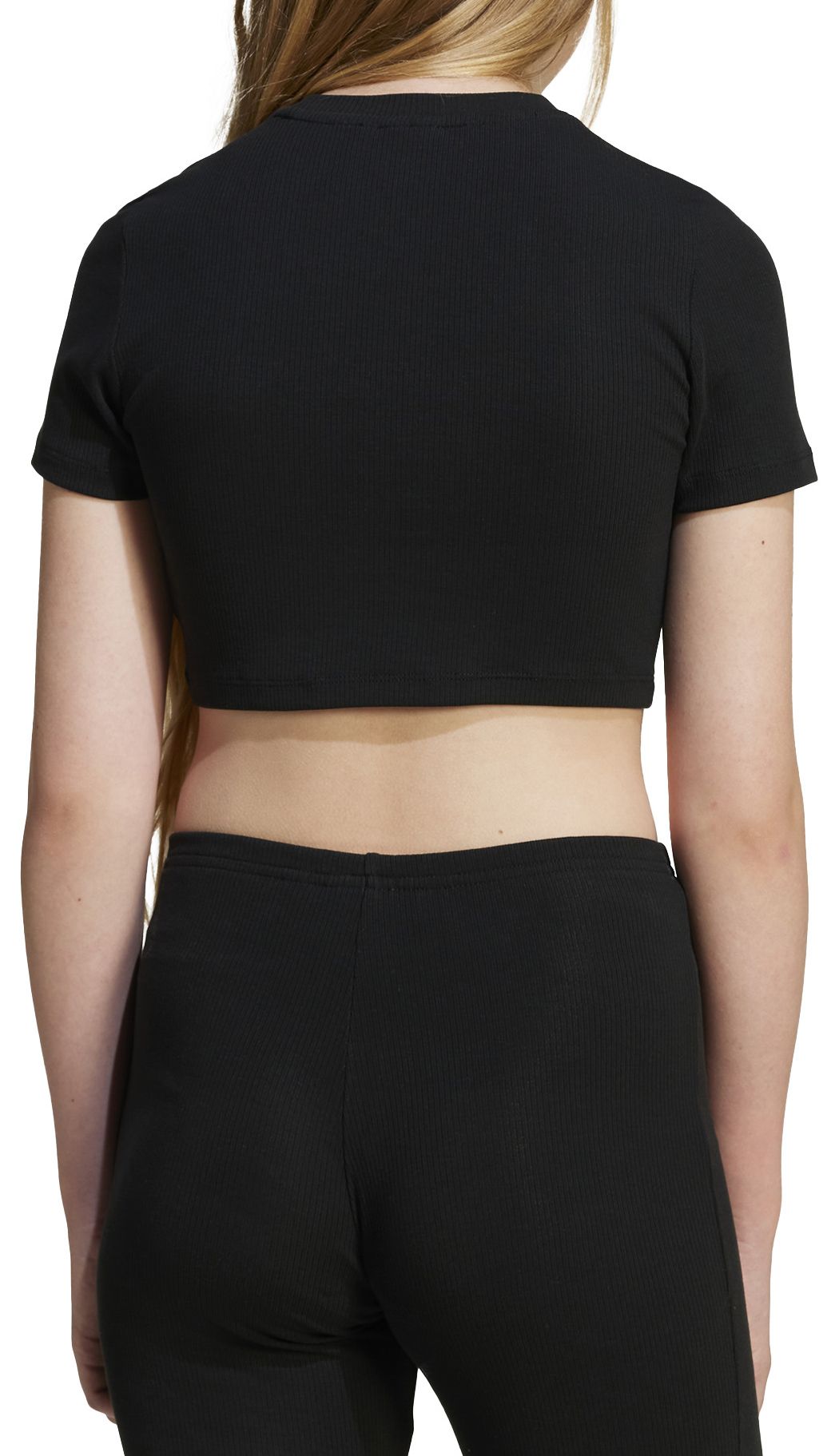 adidas Girls' Ribbed Crop T-Shirt product image