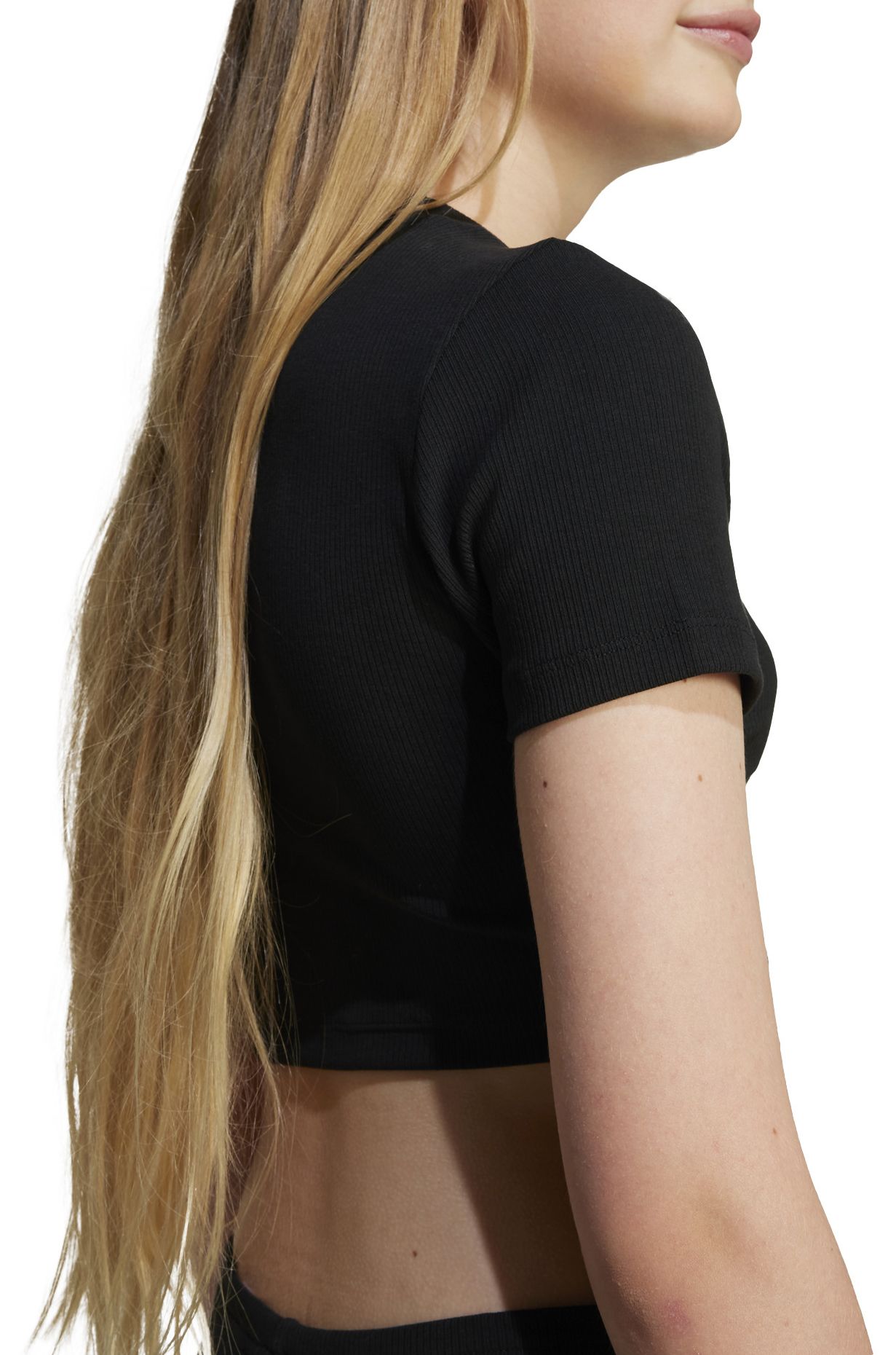 adidas Girls' Ribbed Crop T-Shirt product image